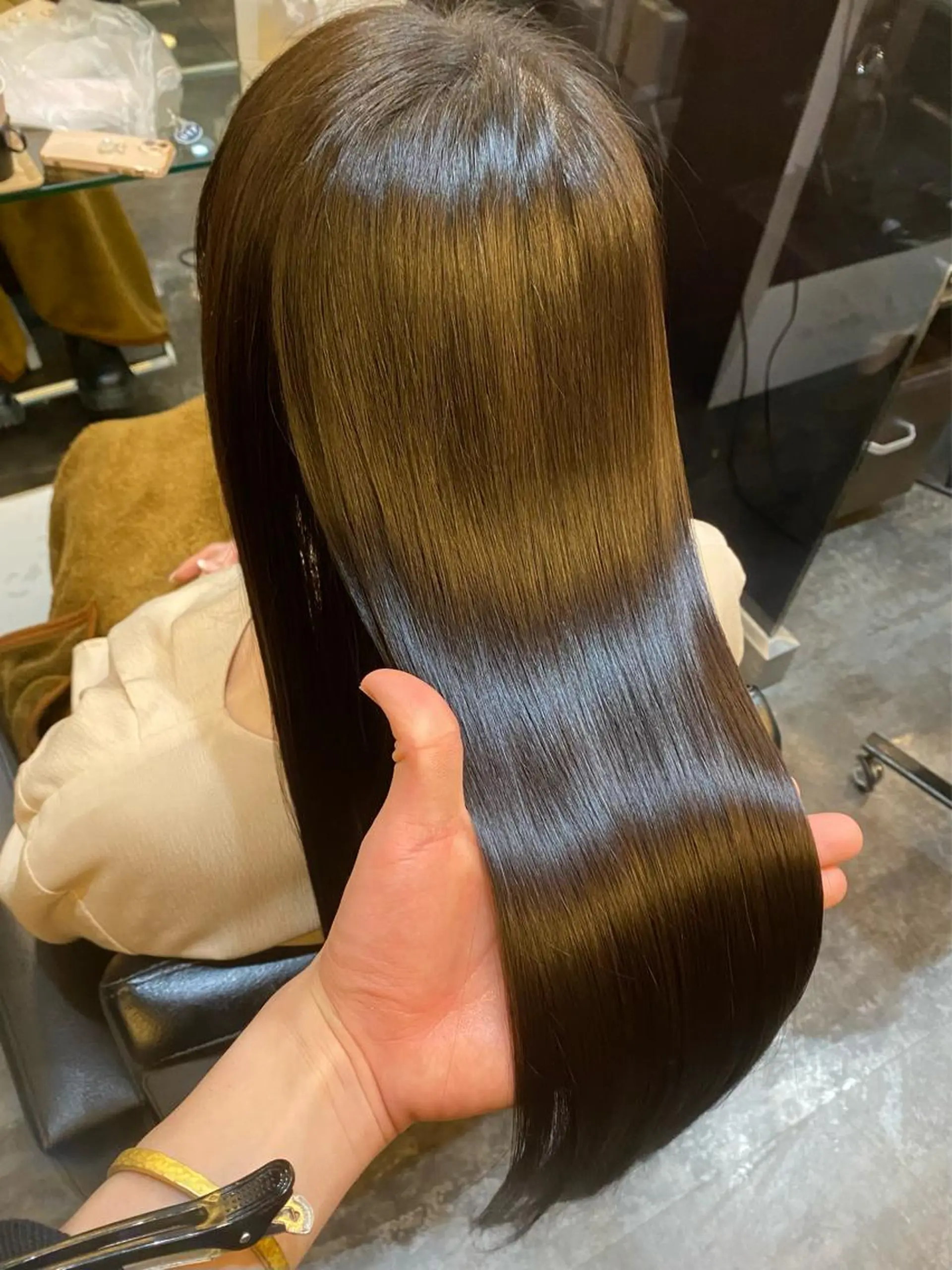 ロング 髪質改善 縮毛矯正 【ioe岡本】🐶 向井歩のヘアスタイル