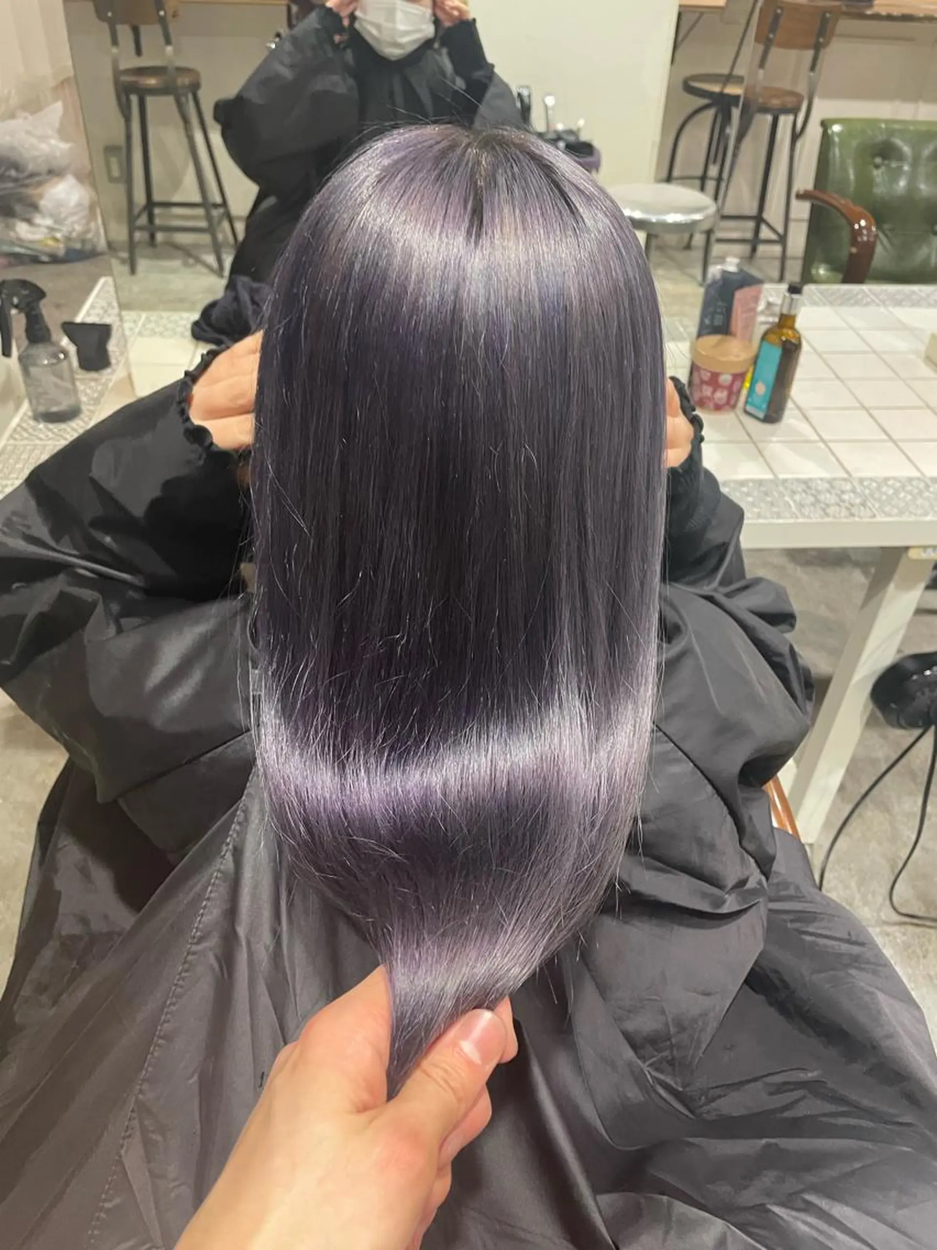 セミロング カラー ヘアアレンジ パープルカラー ヘアカラー トリートメント ヘアセット 🌸カトウ ケイゴ🌸のヘアスタイル