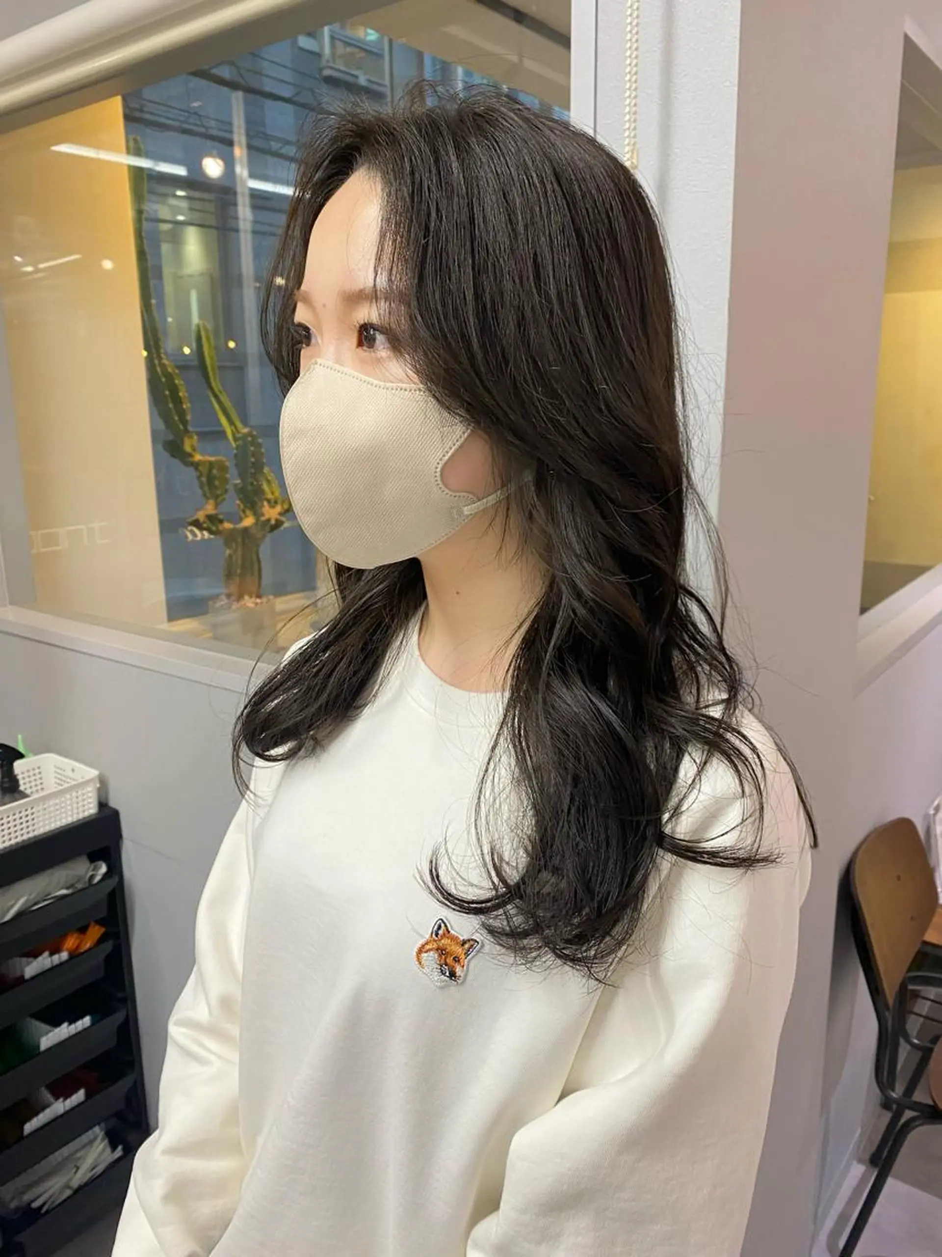 セミロング カラー きよはらちさき🍑 柔らかカラー🌱🫧のヘアスタイル