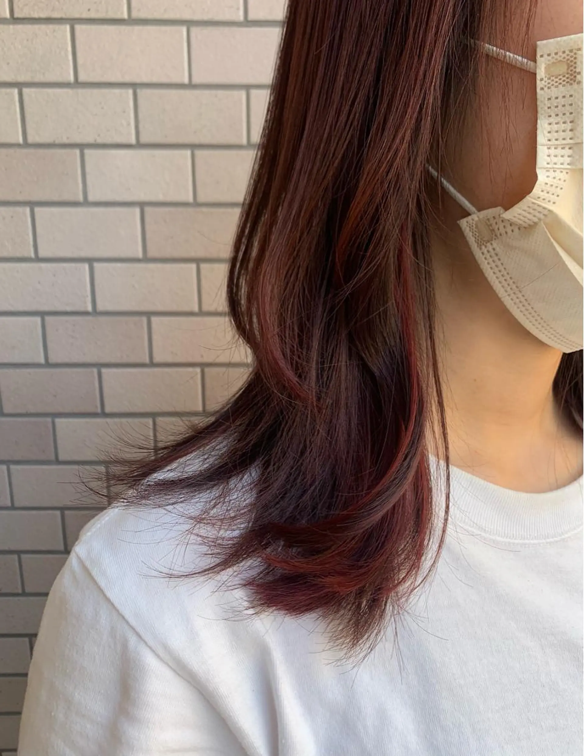 セミロング カラー ブラウンカラー ピンクカラー ピンクブラウン エクステ Fan.ray店長 🌈 HIBIKIのヘアスタイル