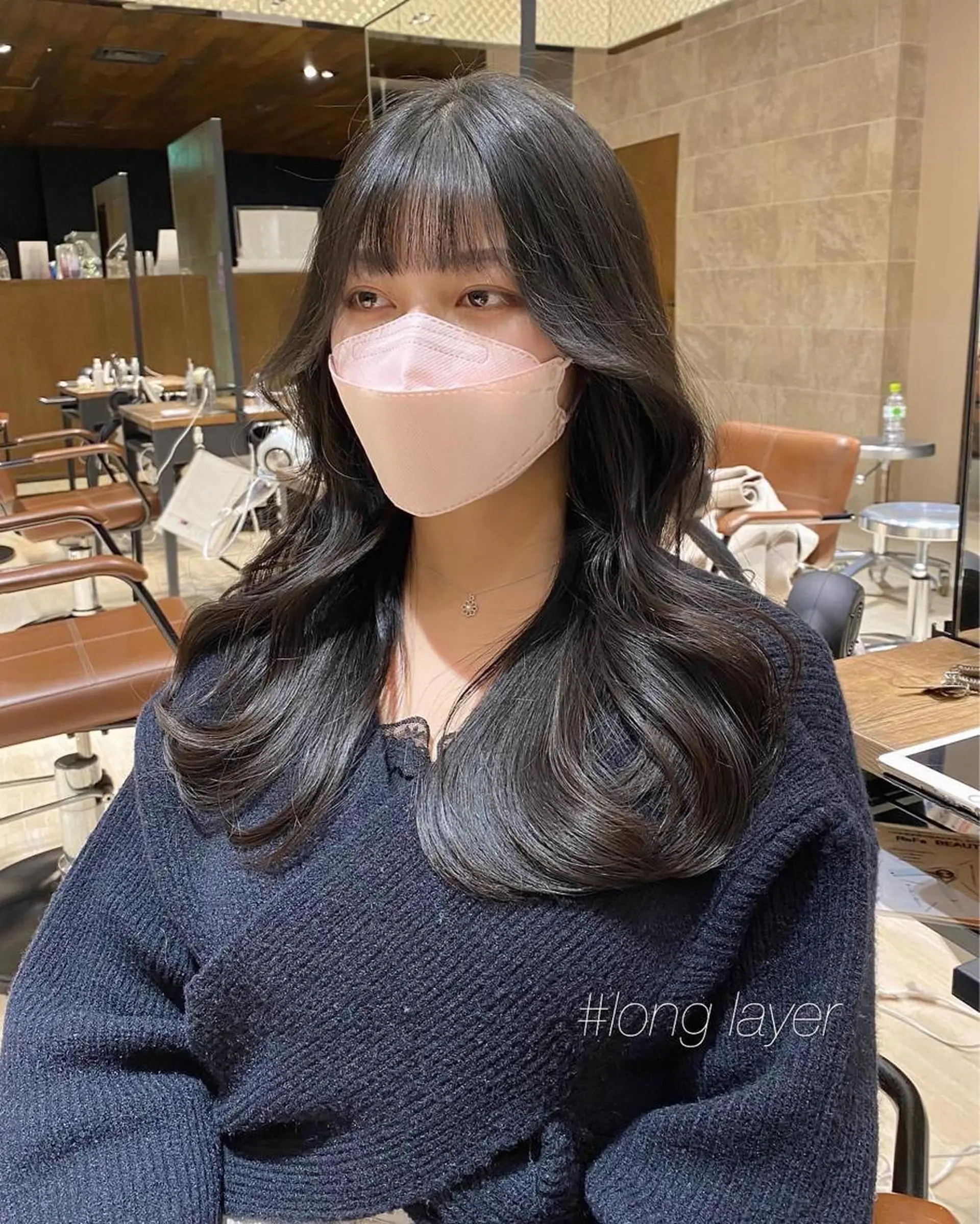 ロング カラー レイヤー/顔周り /透明感🩶高橋大のヘアスタイル