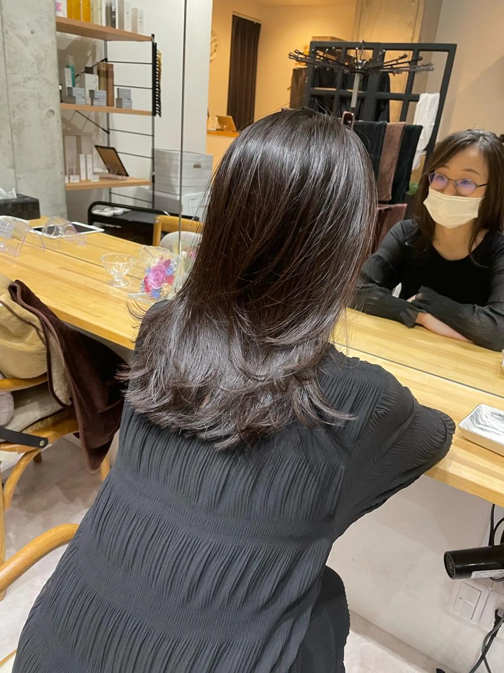 セミロング レイヤーカット カット ヘアカラー トリートメント ✨透明感カラー/縮毛 恵比寿HAYATO✨のヘアスタイル