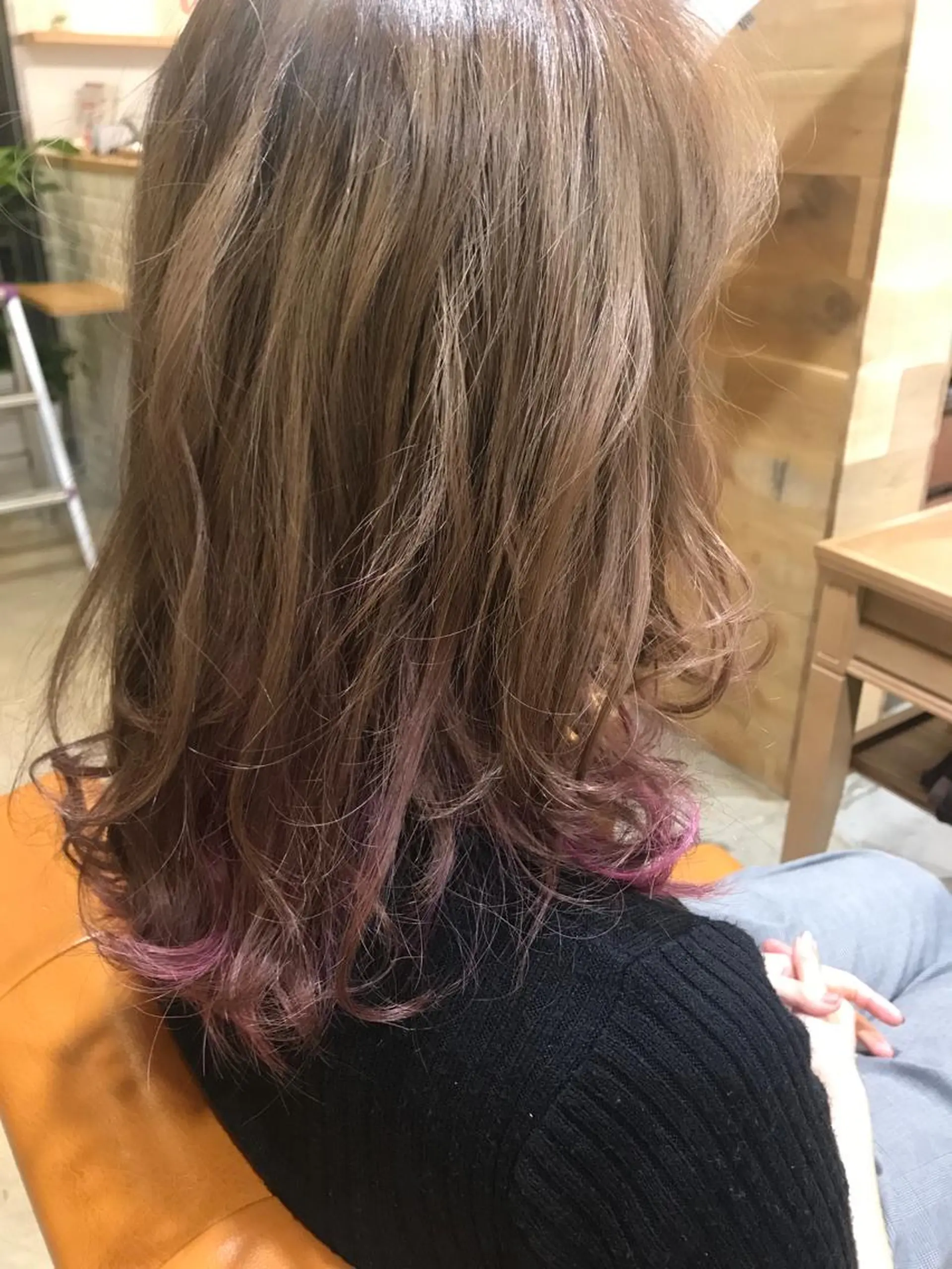 ミディアム ヘアアレンジ 暖色カラー🍊 ボブ🌿顔周りcutのヘアスタイル