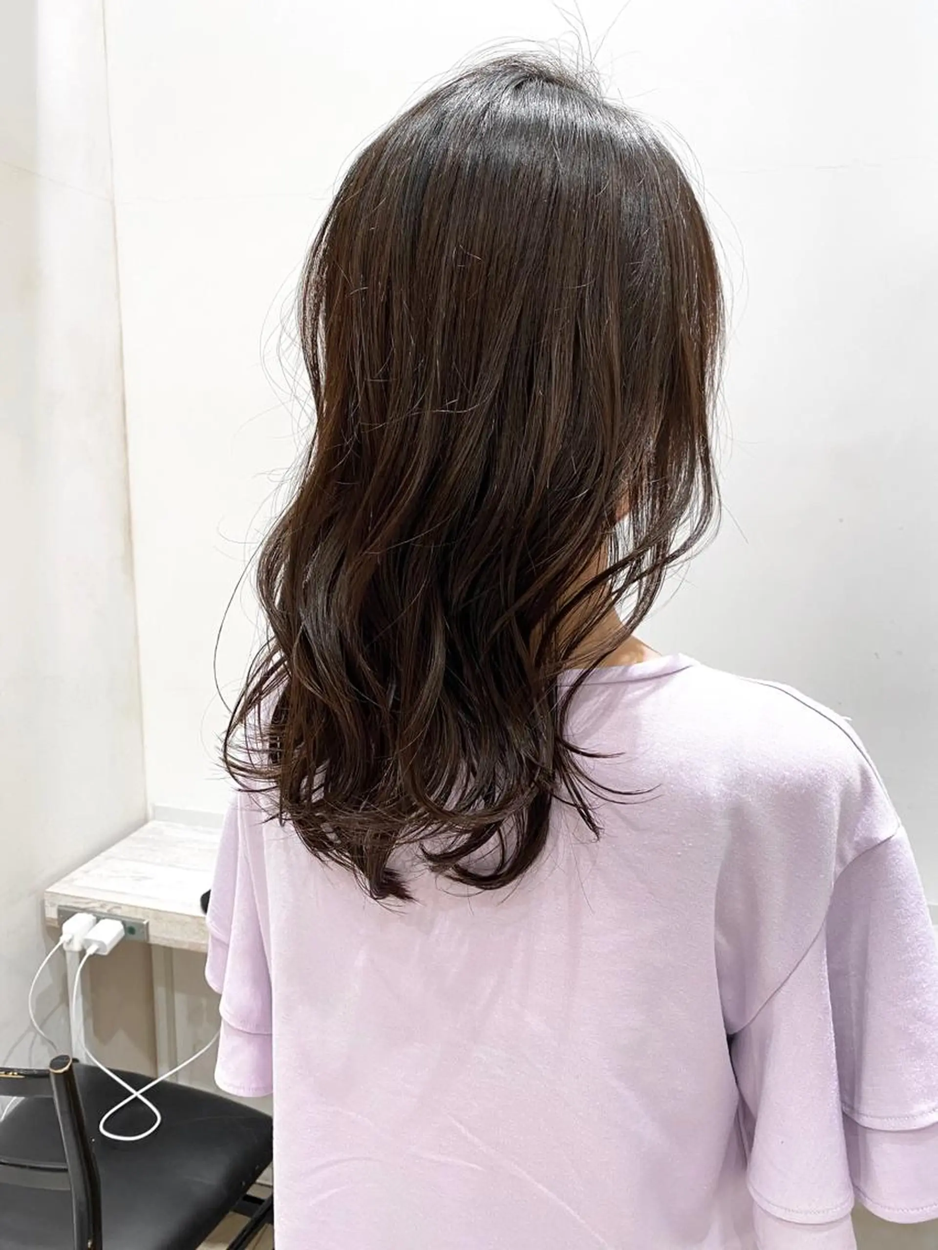 セミロング 顔まわりカット🌟 くびれヘア/寺門遥輝のヘアスタイル