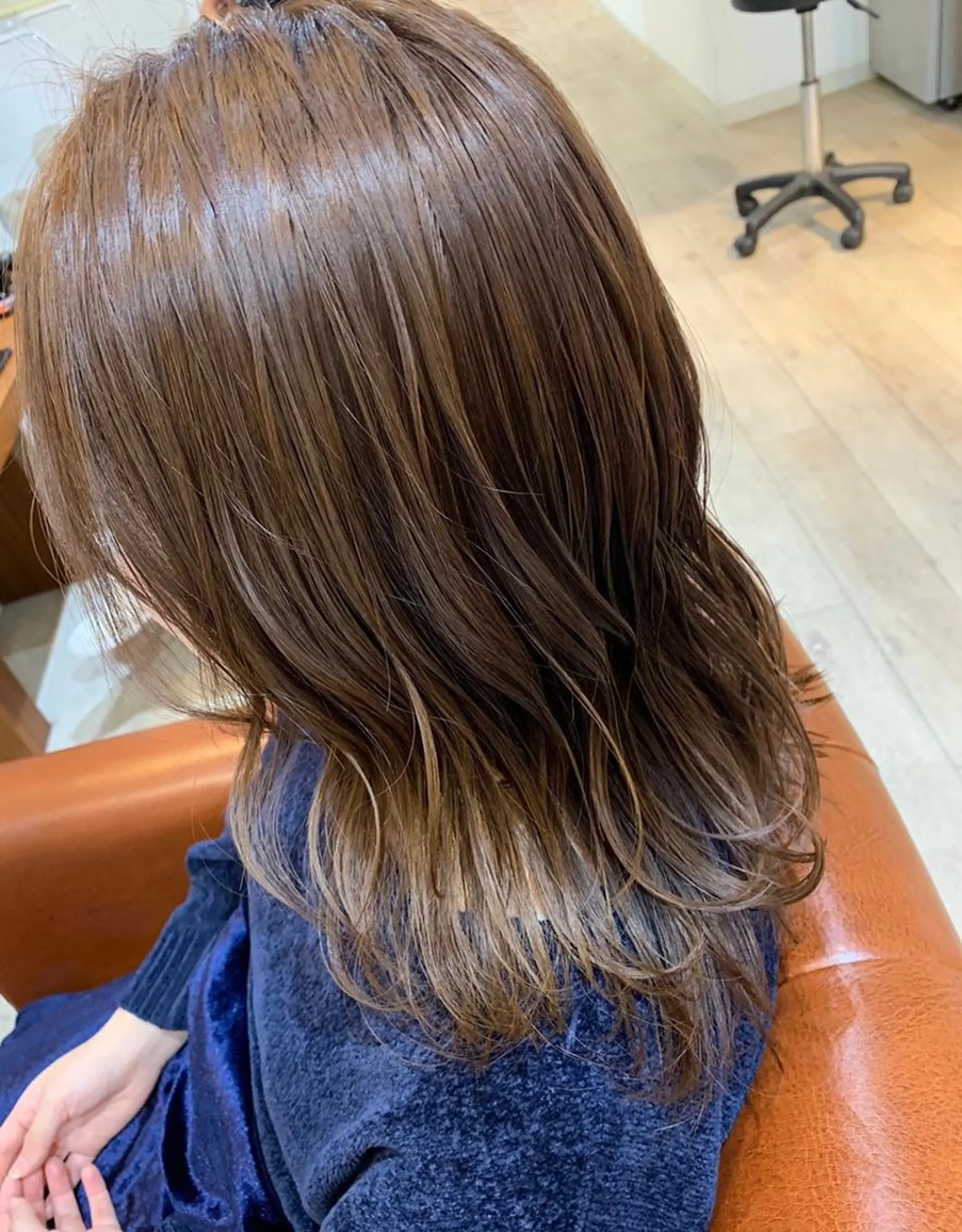 セミロング カラー ベージュカラー カット brace立花 ✂︎ 吉田 茉由のヘアスタイル