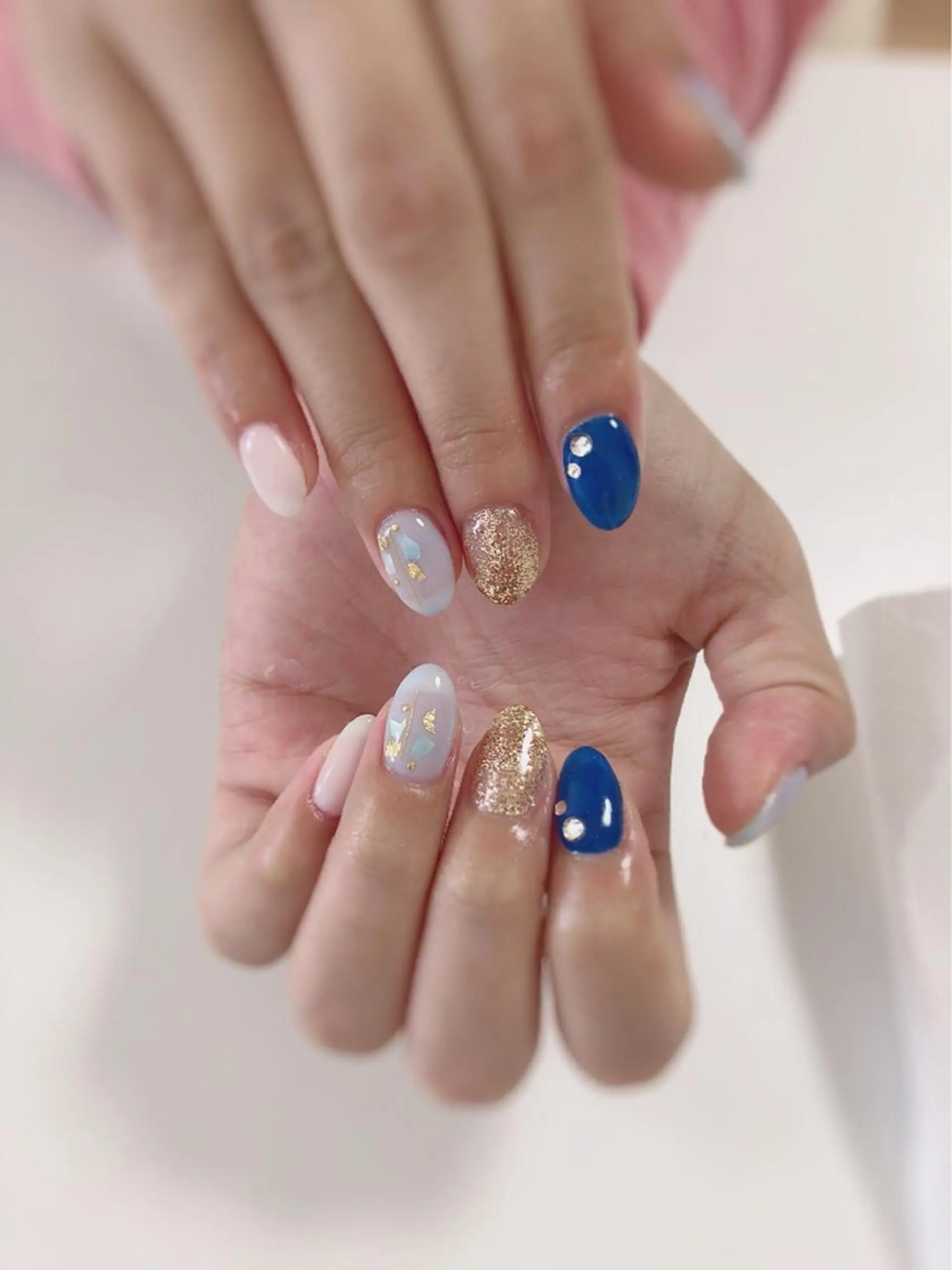 ネイル アートネイル ブルー 長さ出し フットネイル グリーン Lily Roseスタッフ一同のマツエク・マツパデザイン