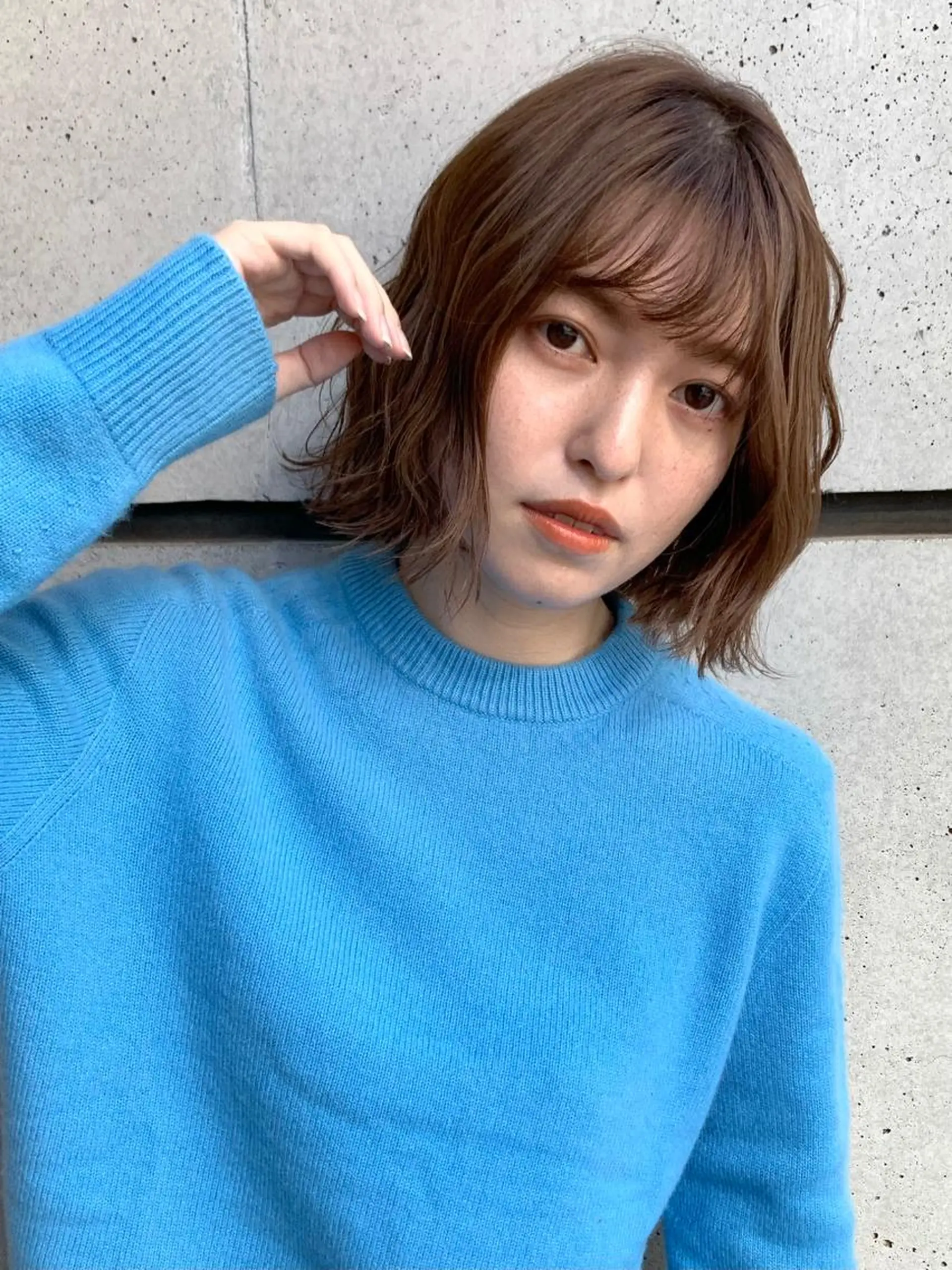 ショート カラー ベージュカラー ボブ 外ハネヘア 大西 真人🪴のヘアスタイル
