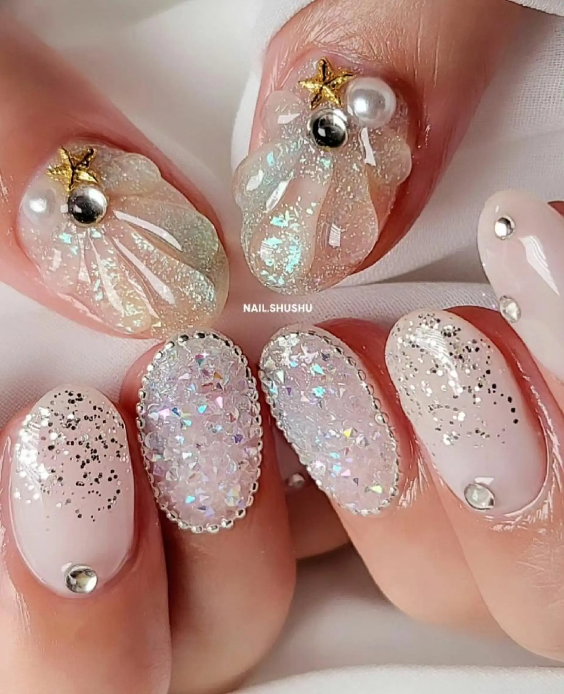 ネイル 持ち込み ニュアンスネイル ワンカラーネイル シンプルネイル 夏ネイル 3dパーツ/流行り 👧shushu❤️のネイルデザイン