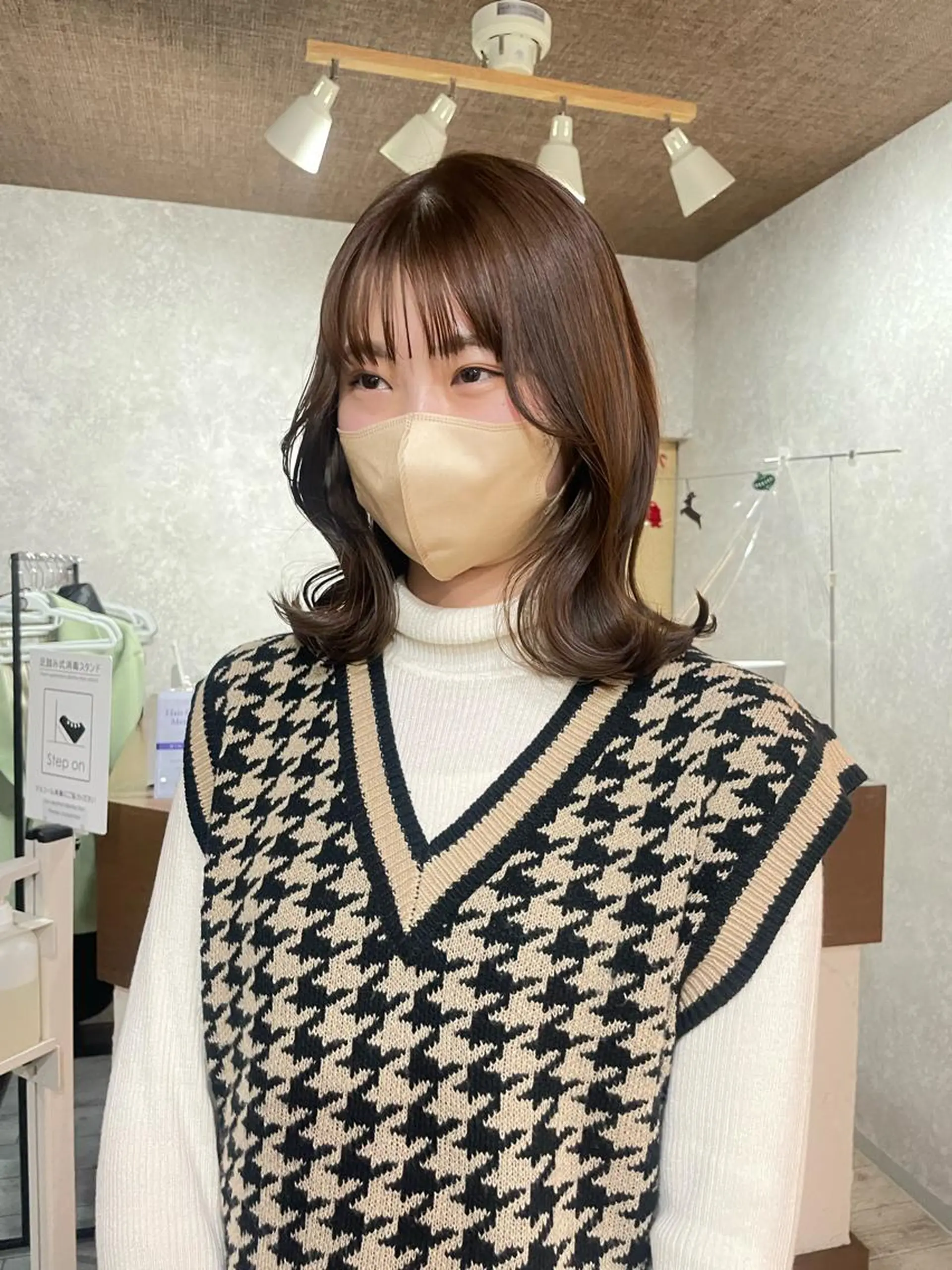 ミディアム カラー 顔周りカット 韓国風ヘア レイヤーカット レイヤー/高橋 みく /池下/千種のヘアスタイル