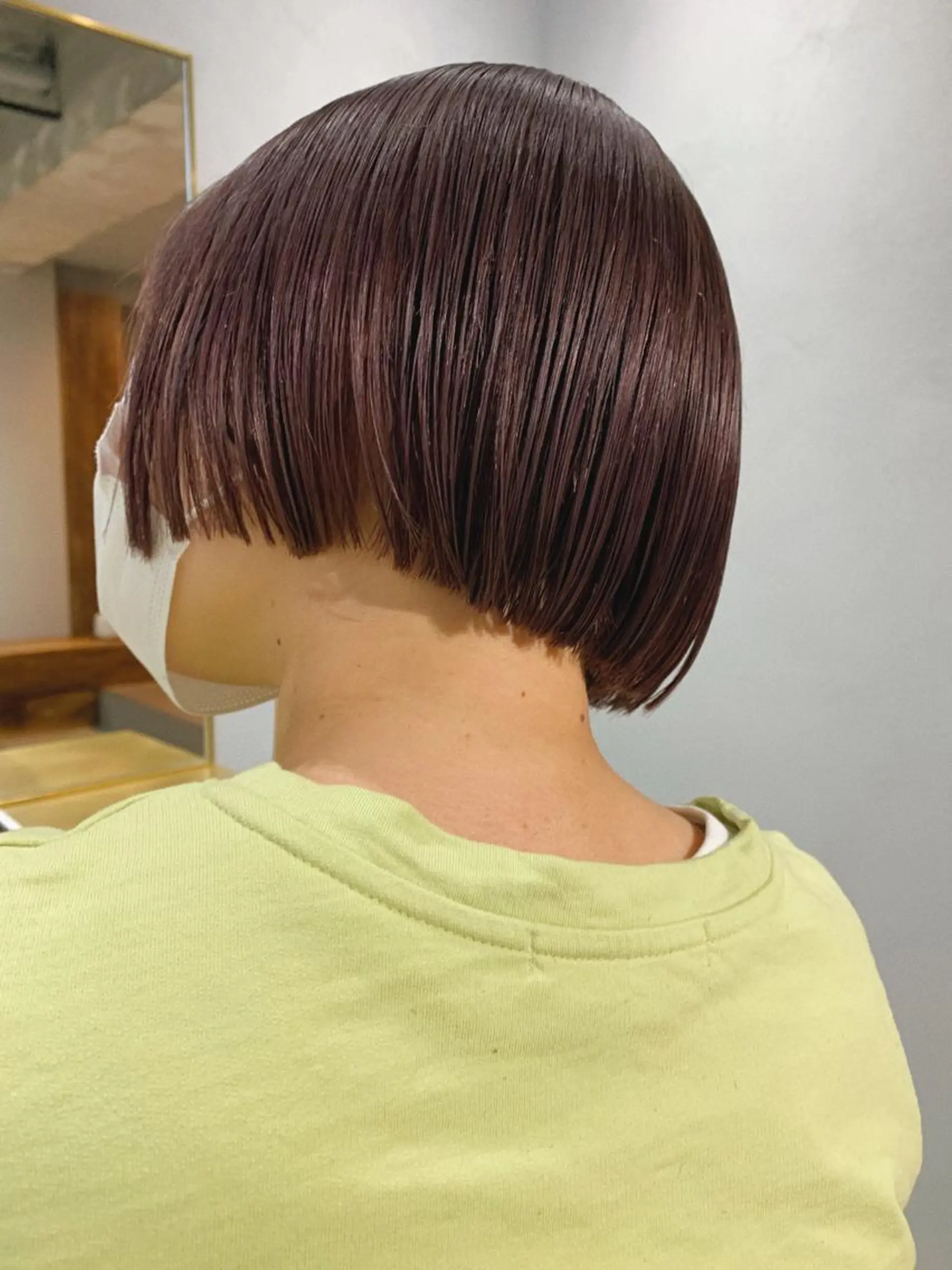 カラー ボブパーマコテ巻き風 パーマNo1深江秀平のヘアスタイル