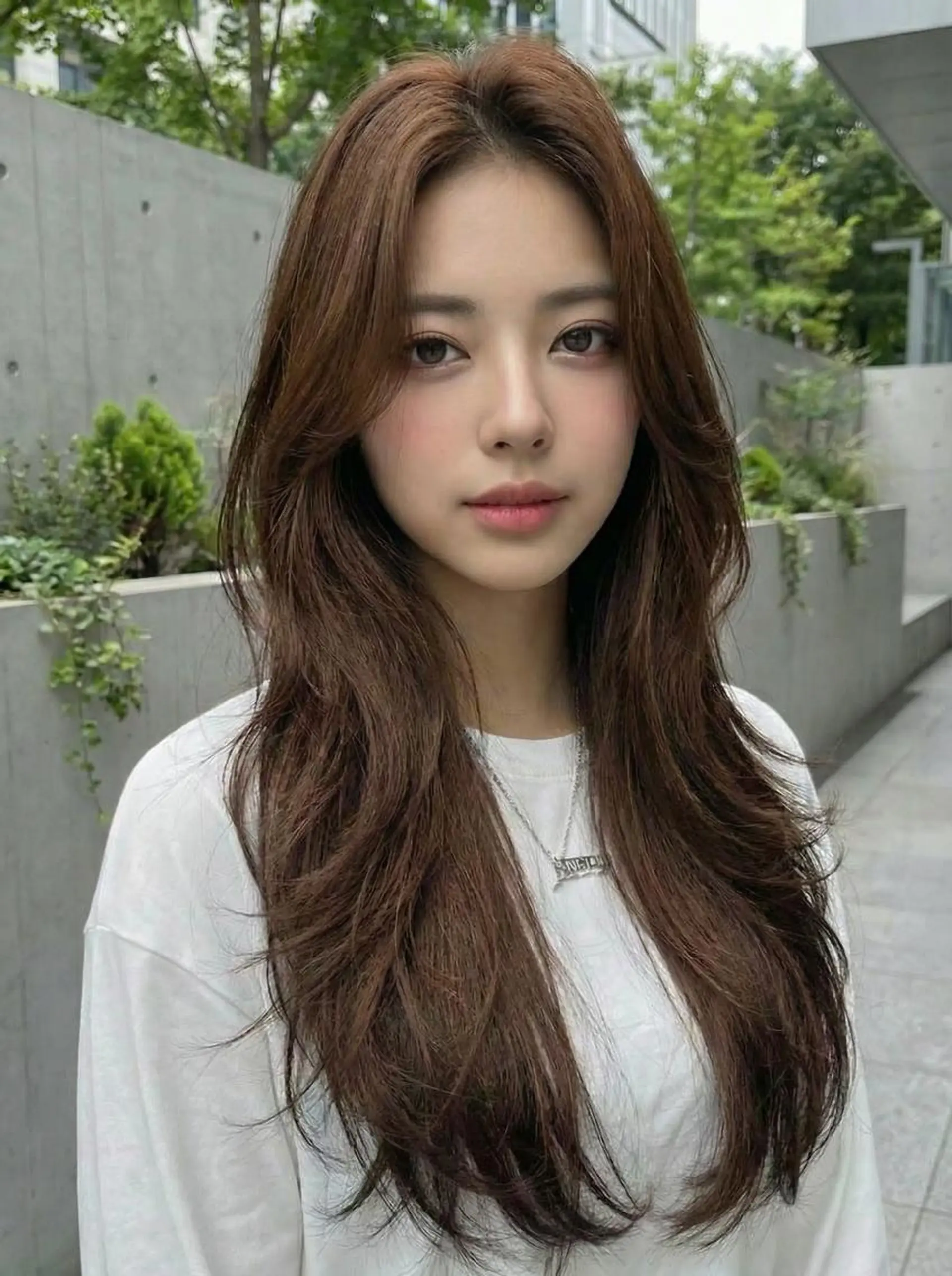 ロング ヘアカラー トリートメント ✨ブリーチなし× 髪質改善⚡新宿駅近のヘアスタイル