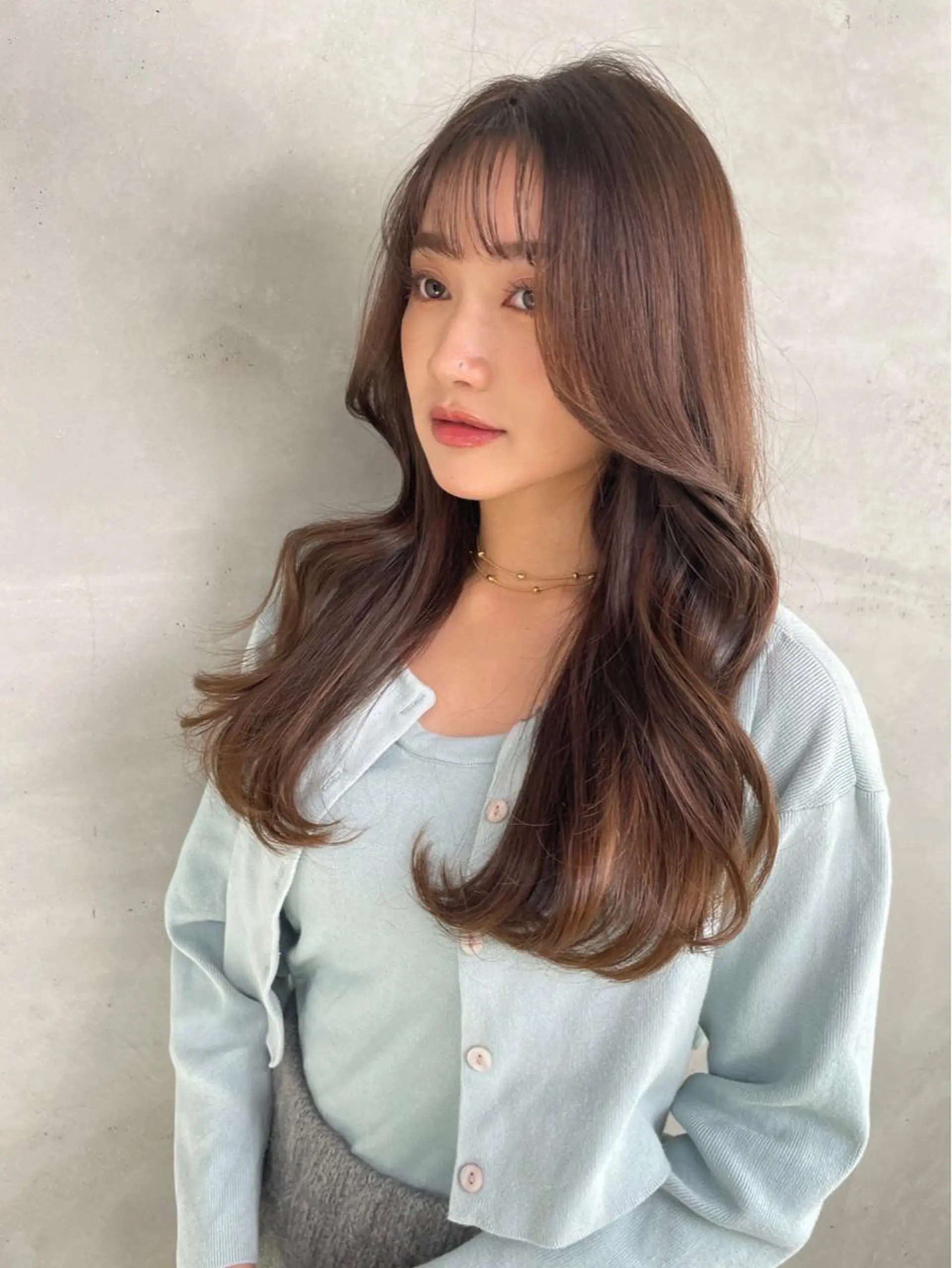 ロング カラー unico.所属・韓国ヘア/暖色カラー 新美多英のヘアスタイル