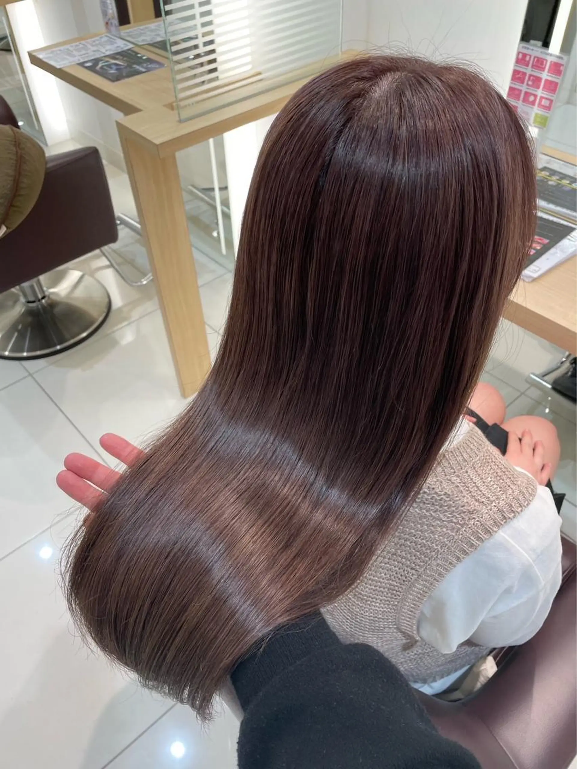 ロング カット 縮毛矯正 トリートメント カラー/塚原里沙 川崎のヘアスタイル