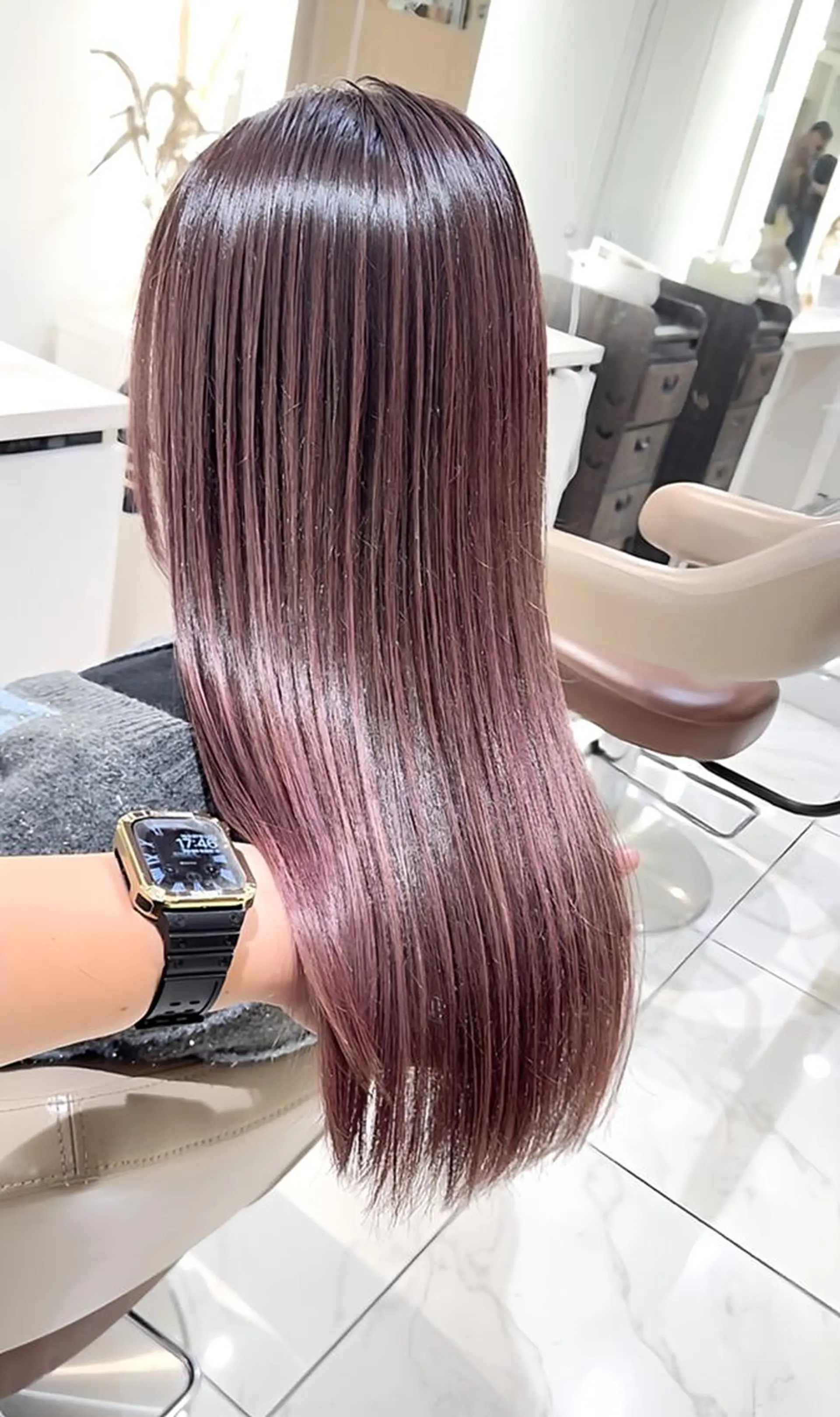 ロング カラー 髪質改善 ヘアカラー トリートメント ＡＳＨ大宮/ブリーチ 髪質改善/カラーのヘアスタイル