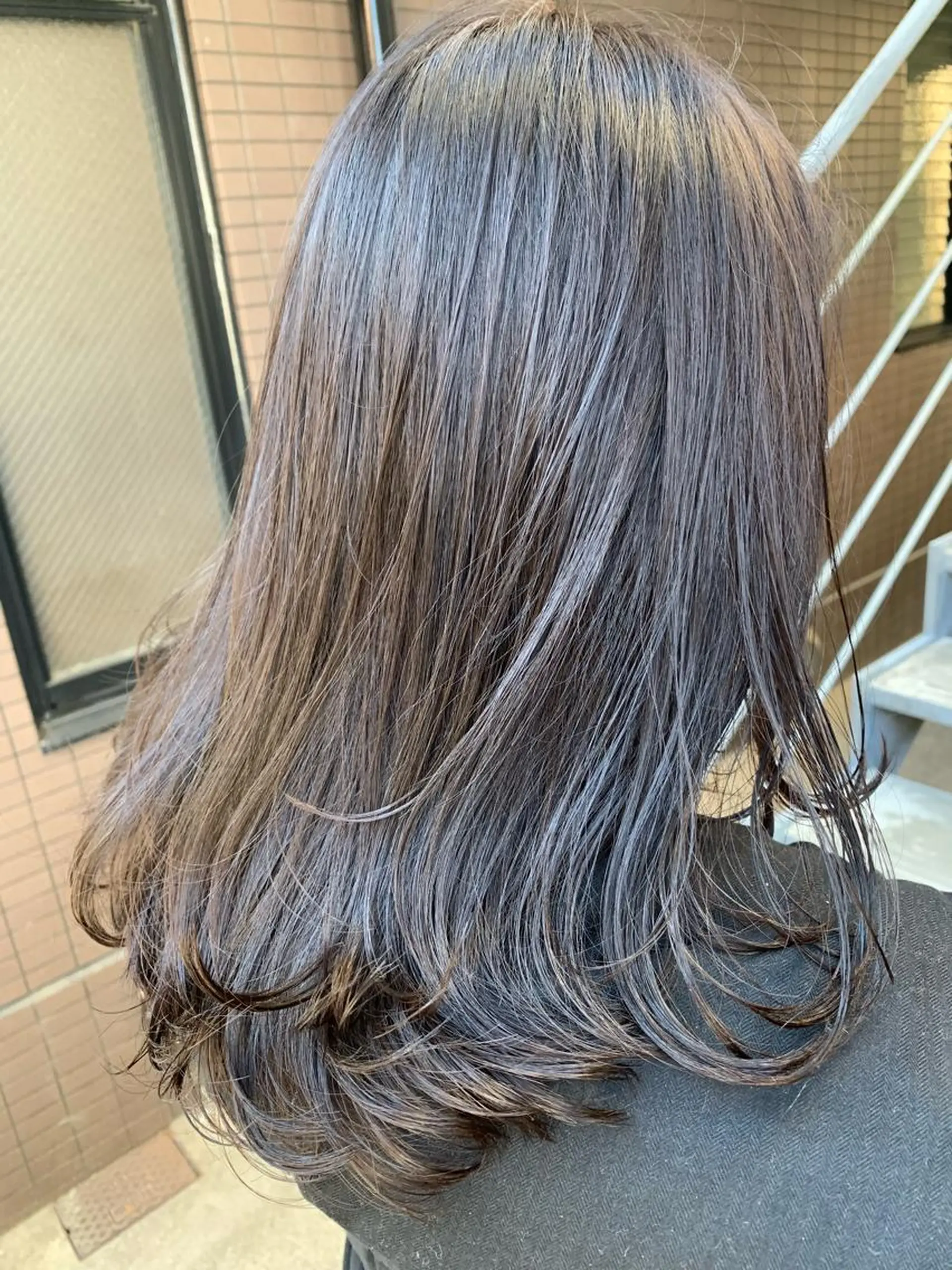 セミロング カラー アッシュ パープルカラー パープルアッシュ 【完全マンツー 恵比寿】佐藤 翔のヘアスタイル