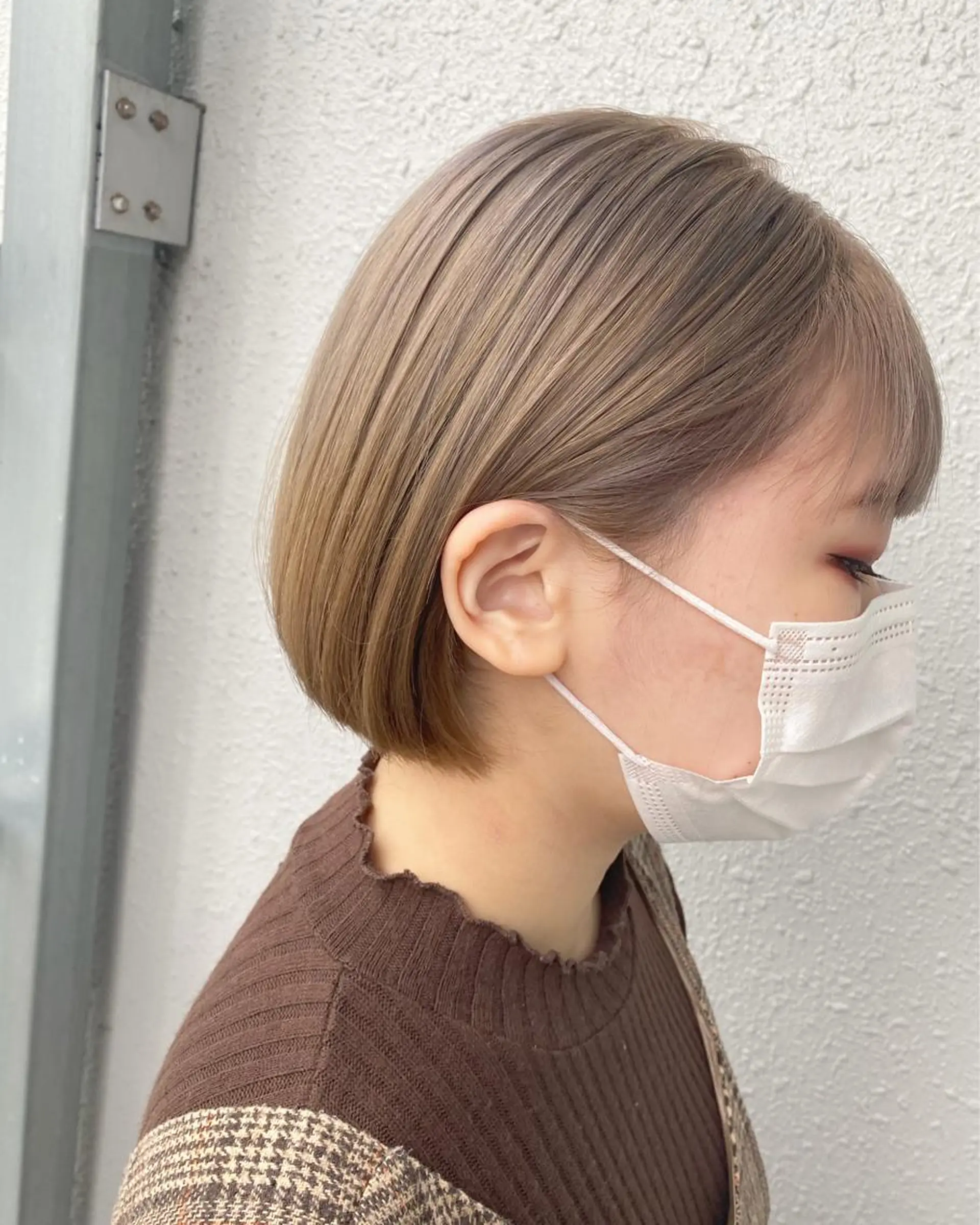 ショート カラー ブリーチ 後藤紗英/髪質改善 /オリーブベージュのヘアスタイル