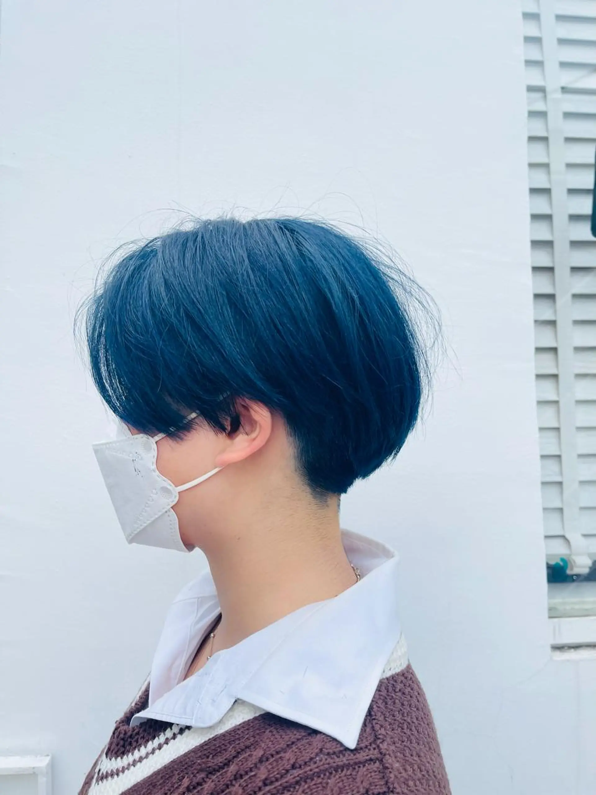 ショート カラー ブリーチ ブルーカラー ヘアカラー トリートメント 似合わせスタイル 足立のヘアスタイル