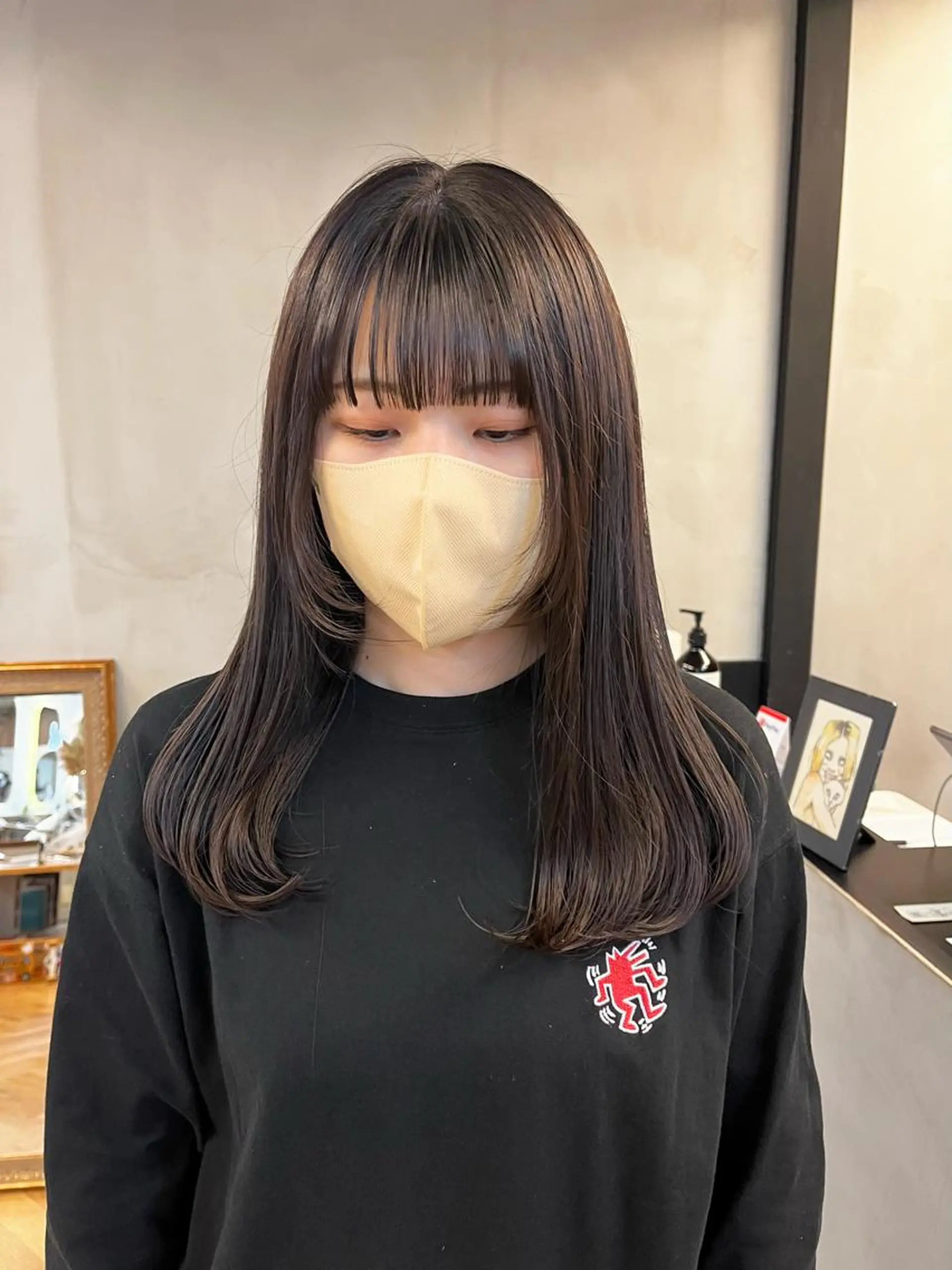 セミロング カラー レイヤーカット ena/ブリーチなし 透明感・レイヤー🎀のヘアスタイル