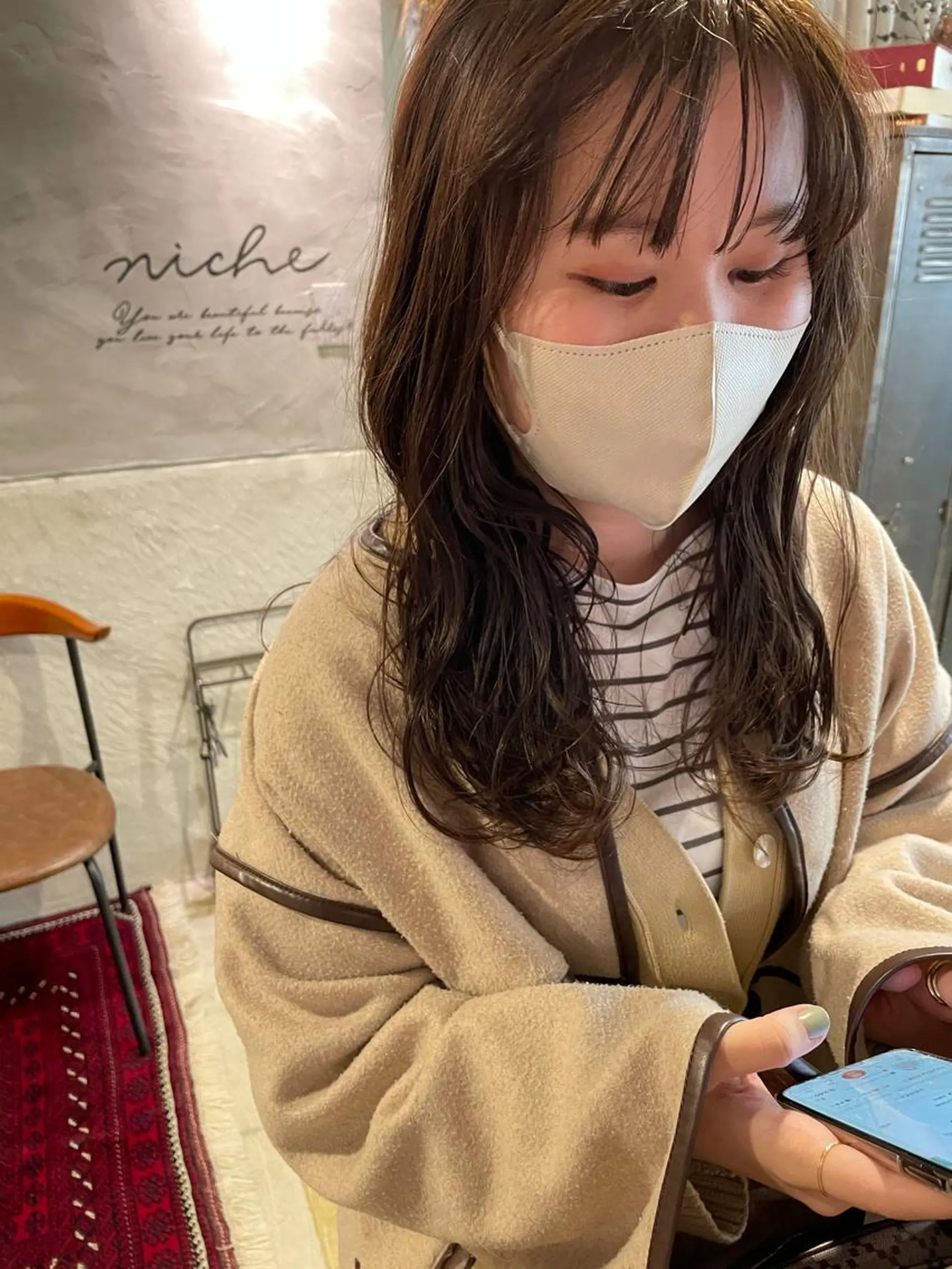 セミロング カット ヘアカラー トリートメント さの あやねのヘアスタイル