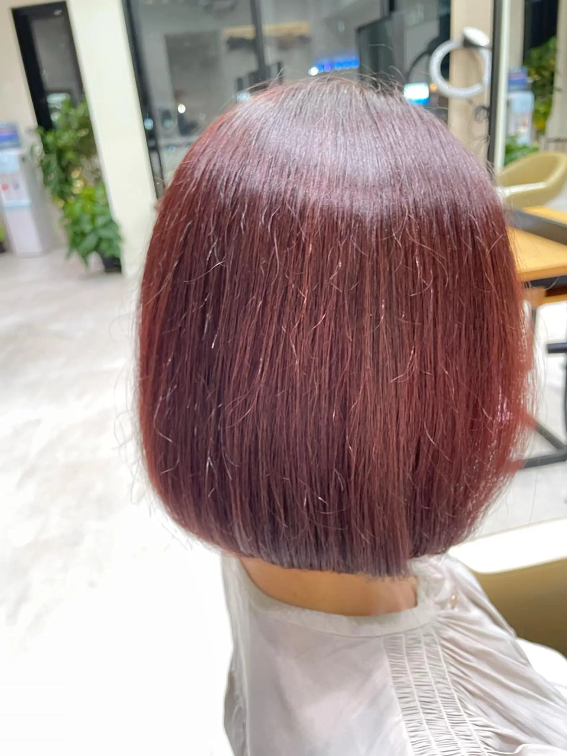 ショート カラー ブリーチ ブラウンカラー ブリーチなしカラー ピンクカラー ピンクブラウン ヘアカラー ボブ/インナーカラー /眉毛/Miyuのヘアスタイル