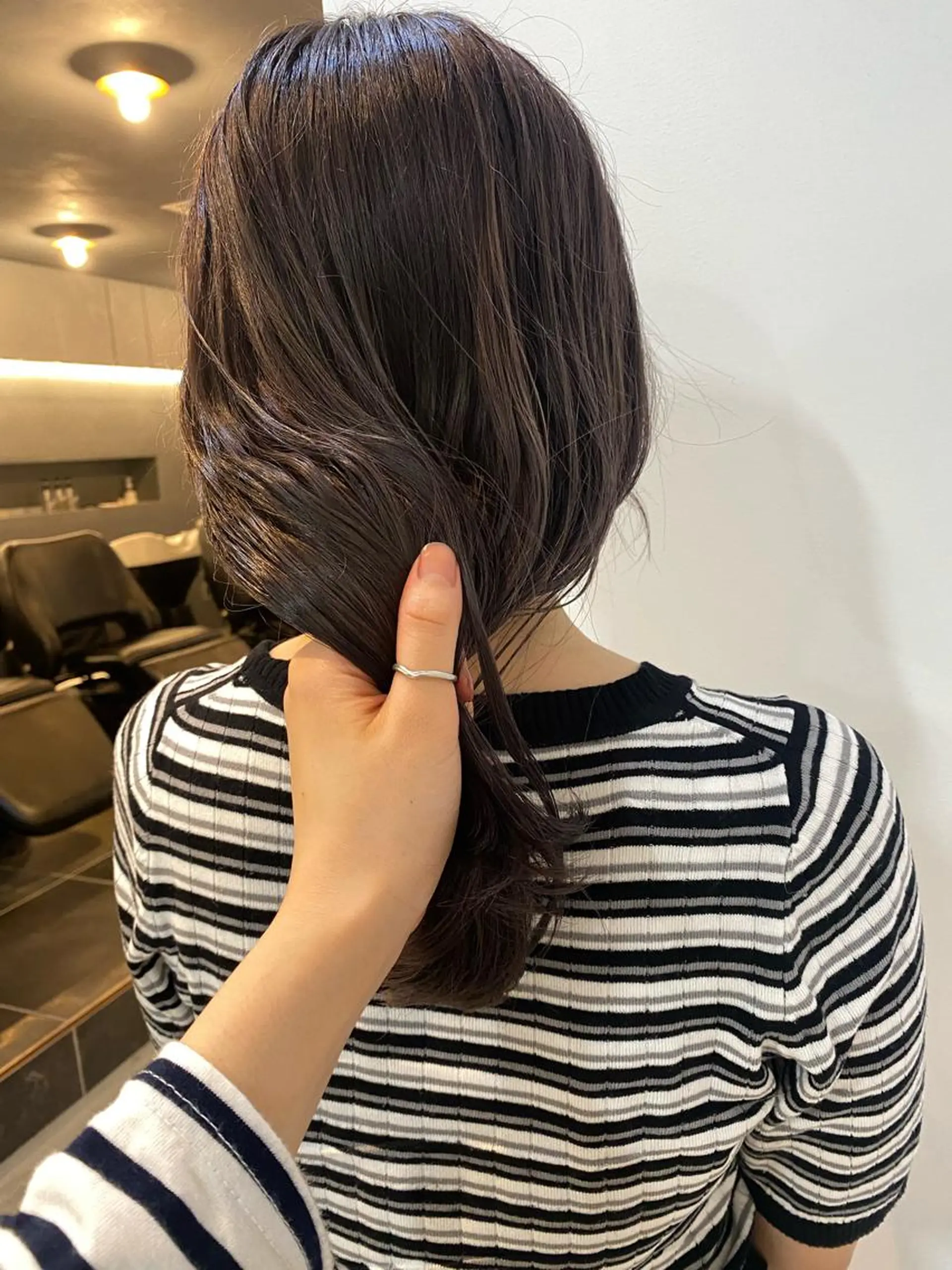 ミディアム カラー 砂原 ひよりのヘアスタイル