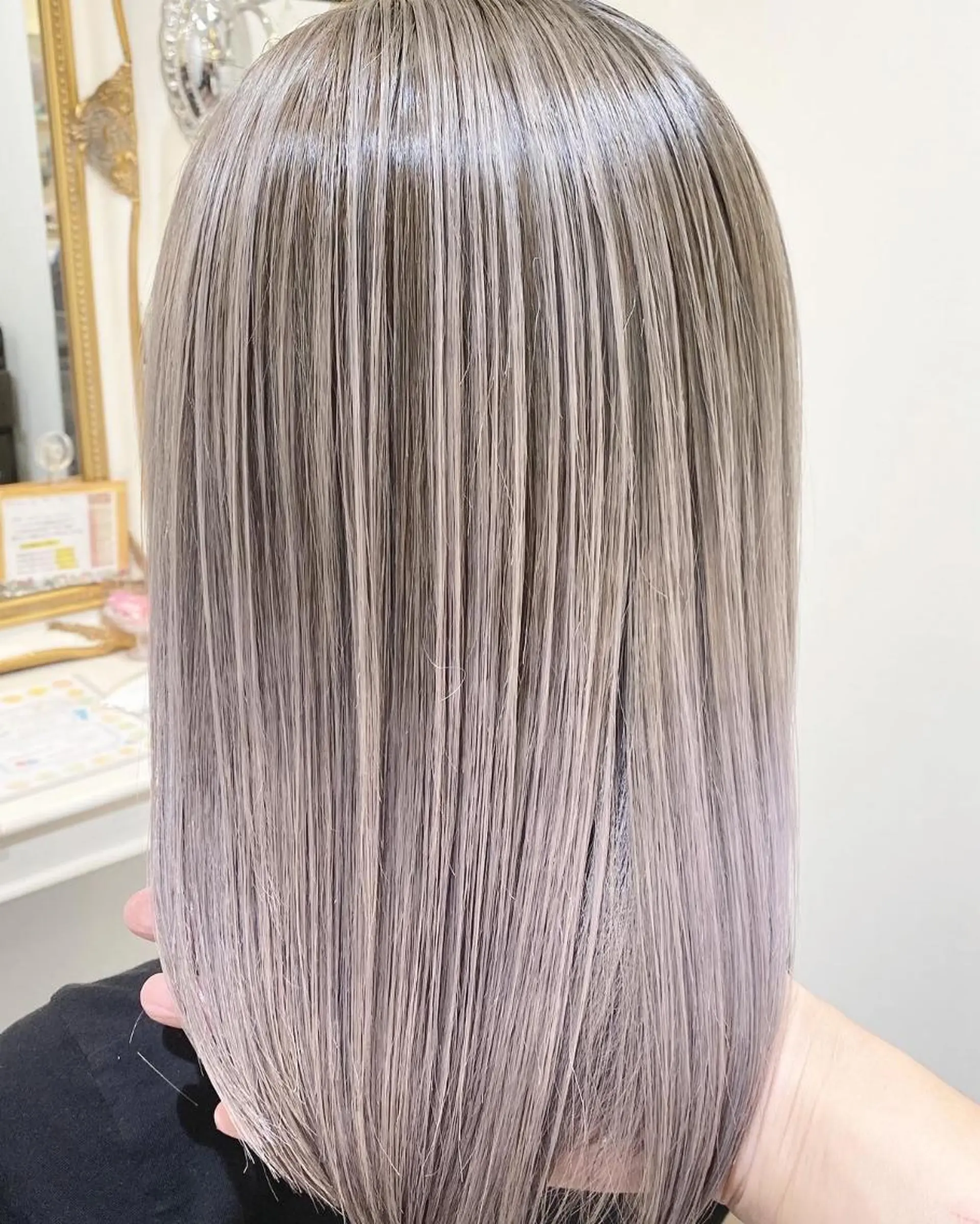 セミロング カラー 髪質改善 トリートメント ヘッドスパ 高橋凜/髪質改善/ 縮毛矯正/カラーのヘアスタイル