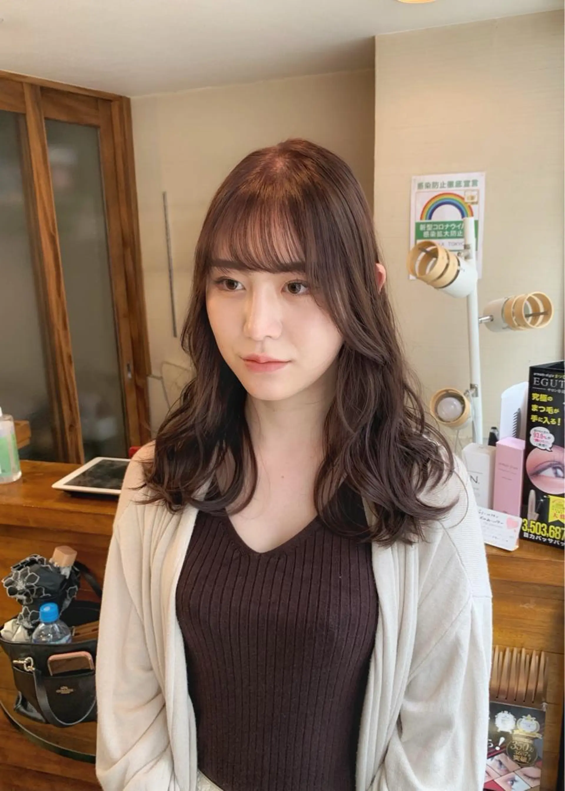 セミロング カラー ブリーチ ブリーチなしカラー ヘアカラー トリートメント 矢野 晃平のヘアスタイル