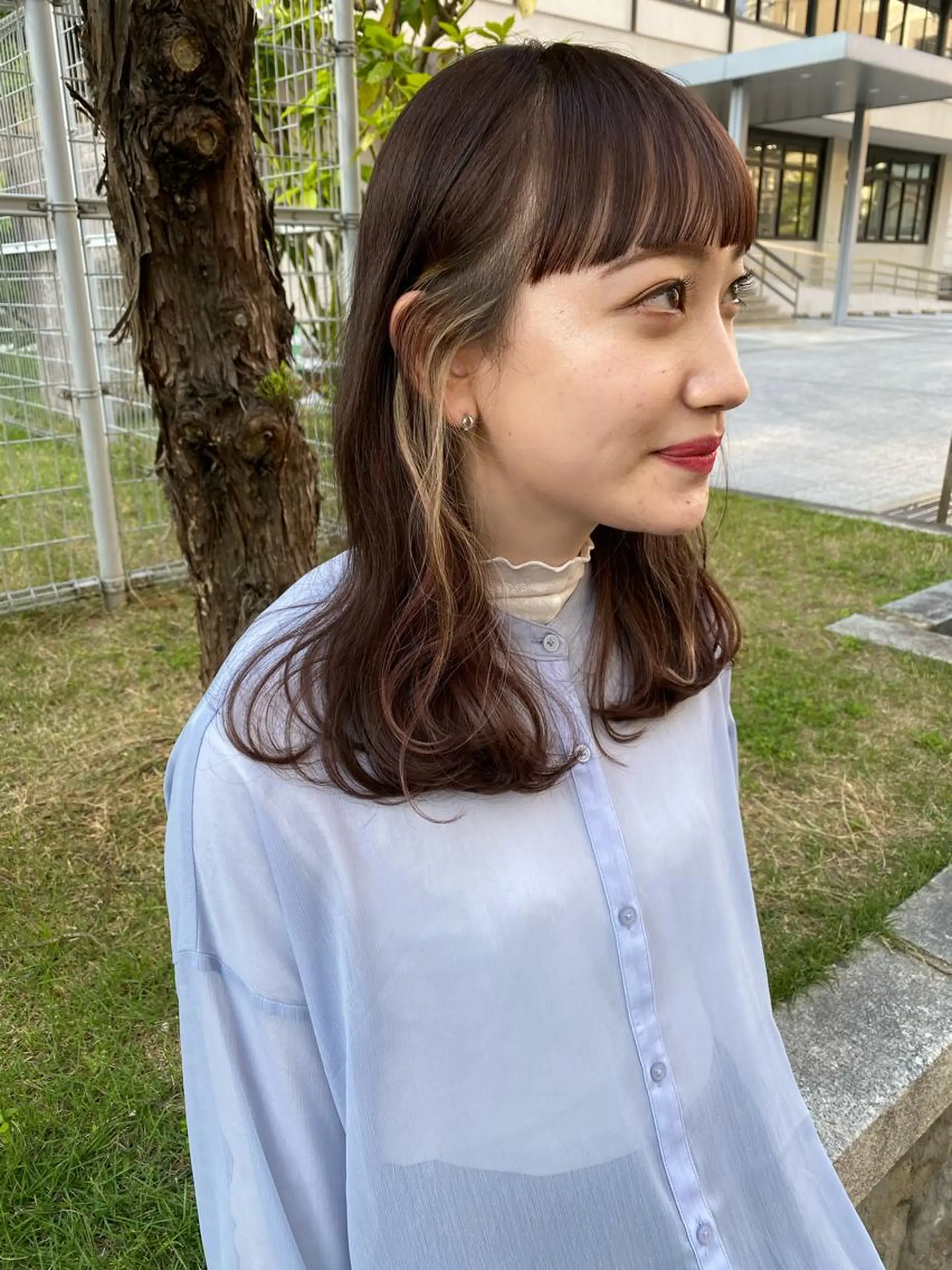 セミロング カラー Pia ツボイ ケイタのヘアスタイル