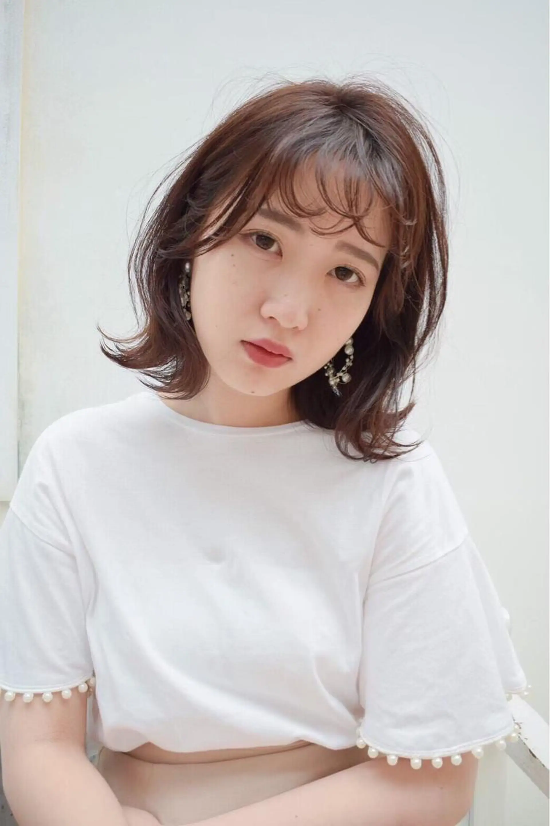 ミディアム カラー パーマ ヘアアレンジ メンズ キッズ ネイル マツエク・マツパ ヘアカラー EnBlesS西宮 マンツーマン神道有基のヘアスタイル