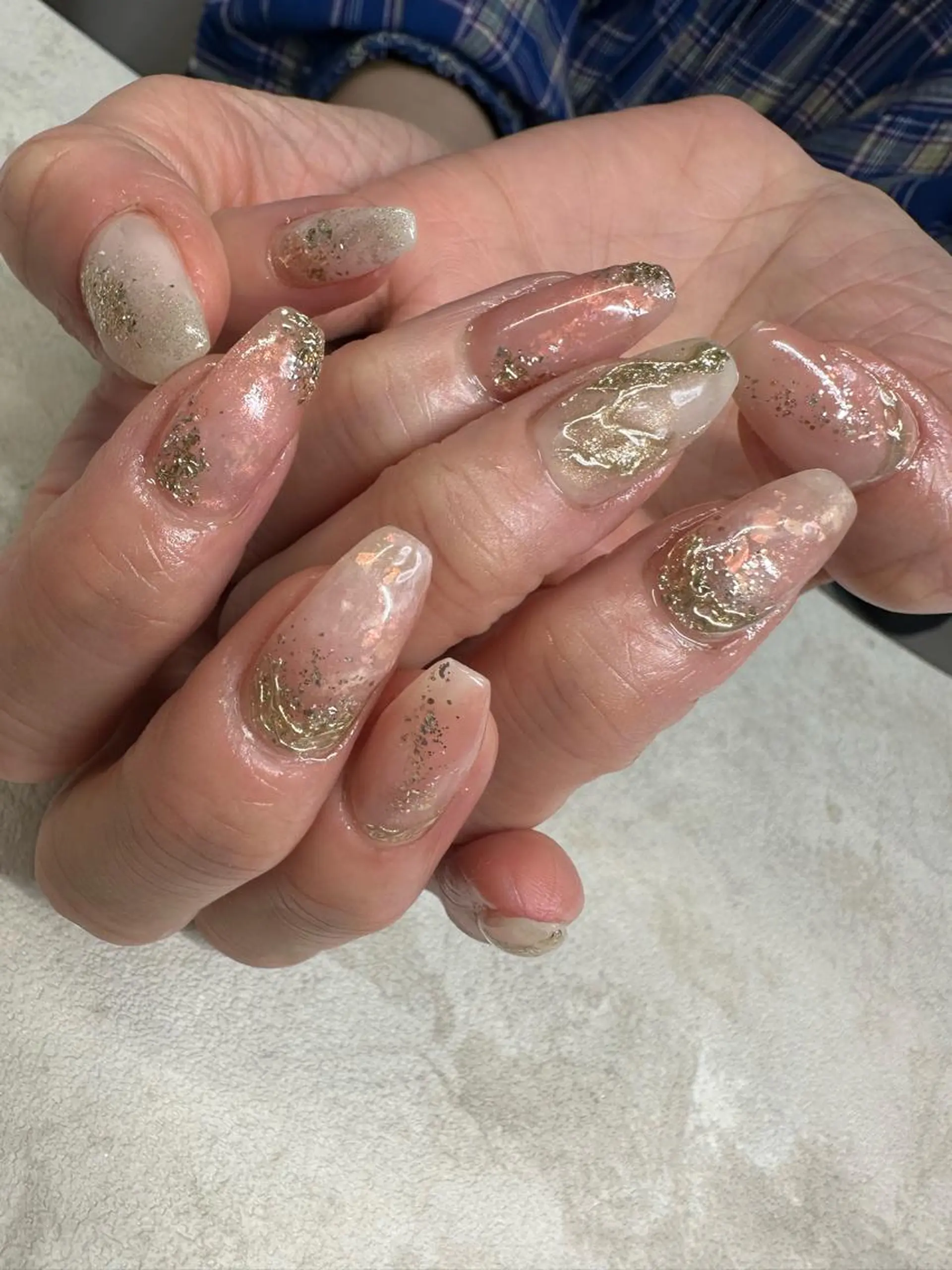 ロング カラー ヘアアレンジ キッズ ネイル マツエク・マツパ アイブロウ 福田 加奈のネイルデザイン