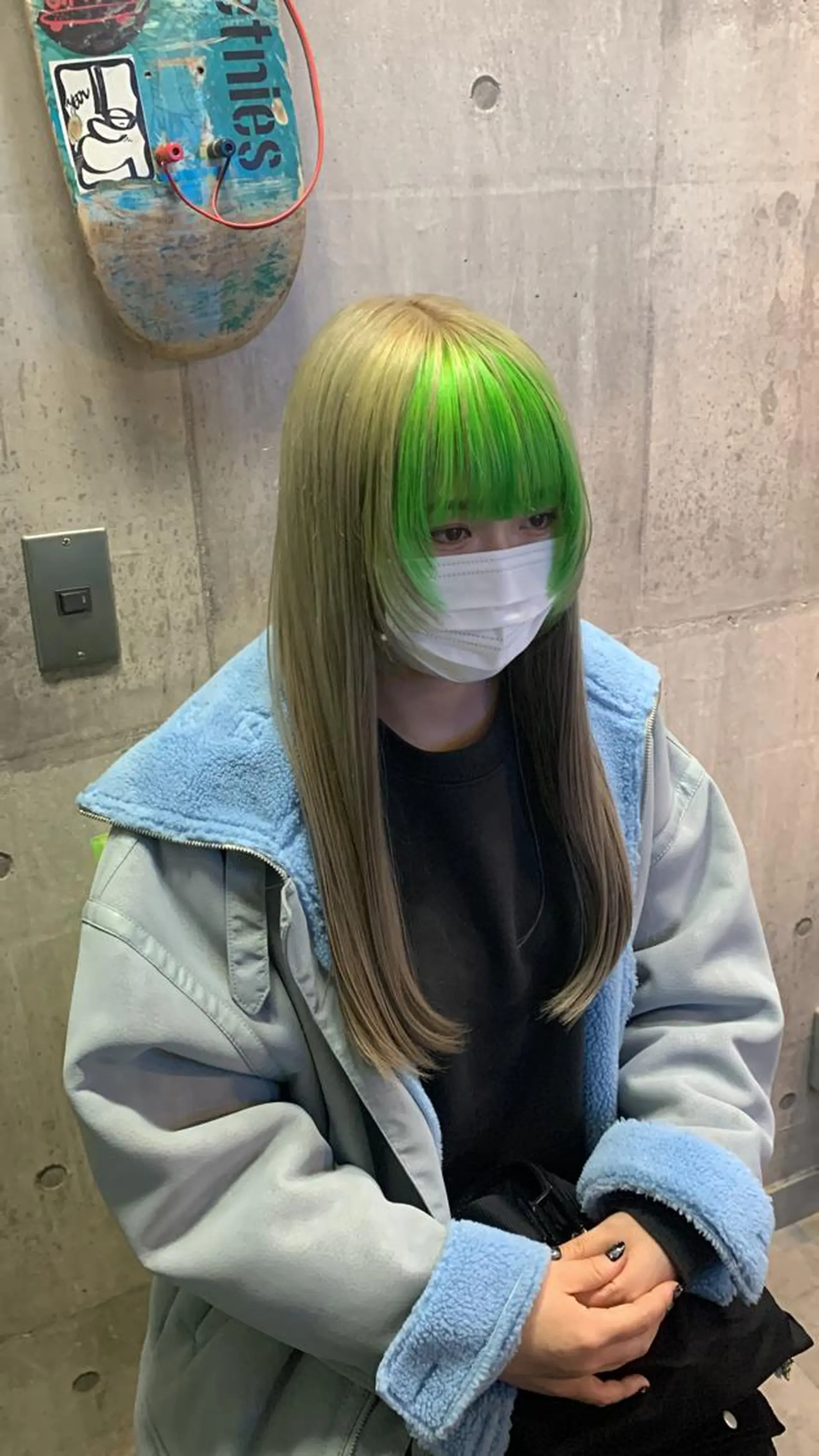 ロング カラー ヘアカラー トリートメント ハイトーン/メンズ/ ウルフ特化   小松のヘアスタイル