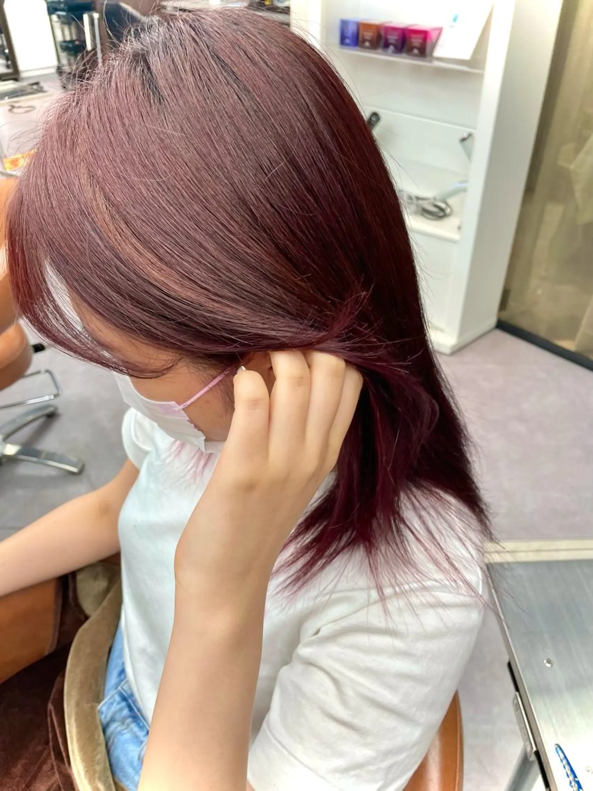 カラー ヘアカラー トリートメント 韓国×艶髪 さきのヘアスタイル