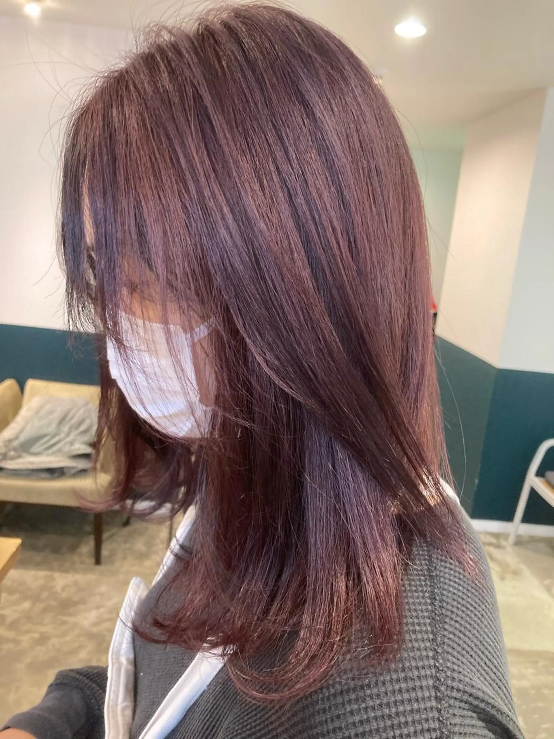 セミロング 顔周りカット ヘアカラー カラーリスト菅野 竜矢🌈のヘアスタイル