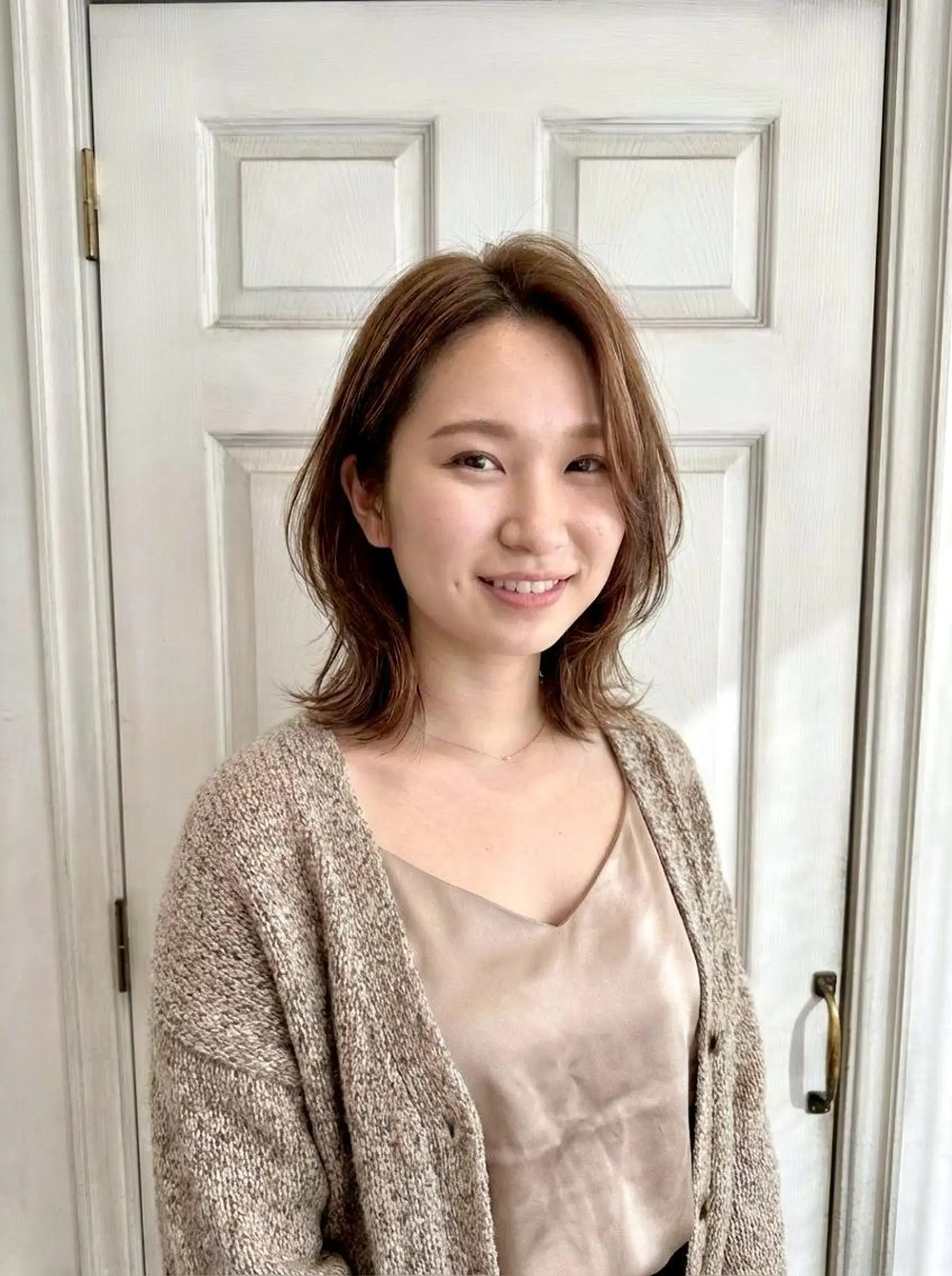ミディアム ボブ くびれヘア 顔周りカット 髪質改善 韓国風ヘア Aroma hair 🌙tanakaのヘアスタイル
