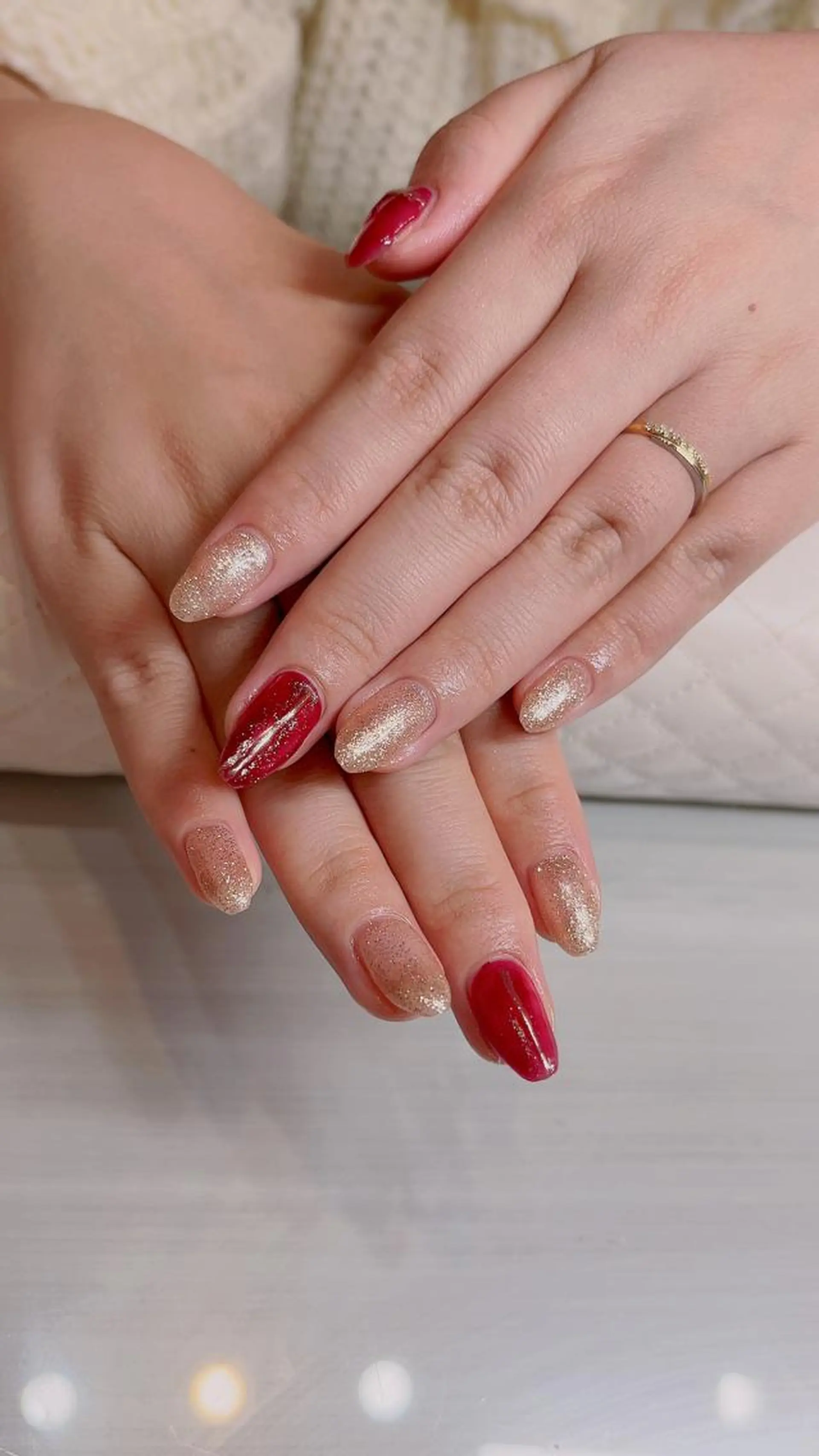 ネイル ジェルネイル シンプルネイル Gem  the beauty玲衣のネイルデザイン