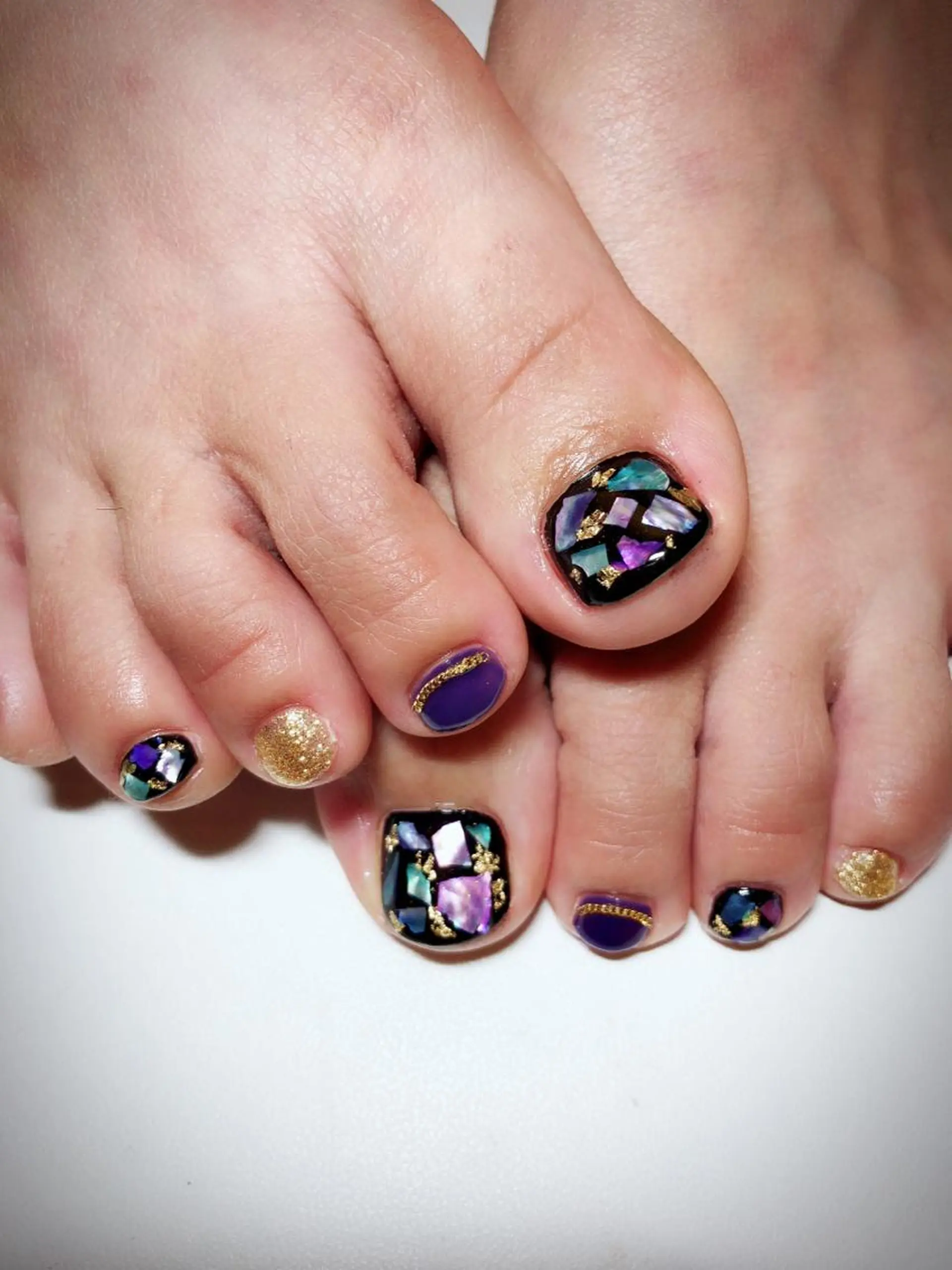 ネイル フットネイル パープル フットネイル * haruのネイルデザイン