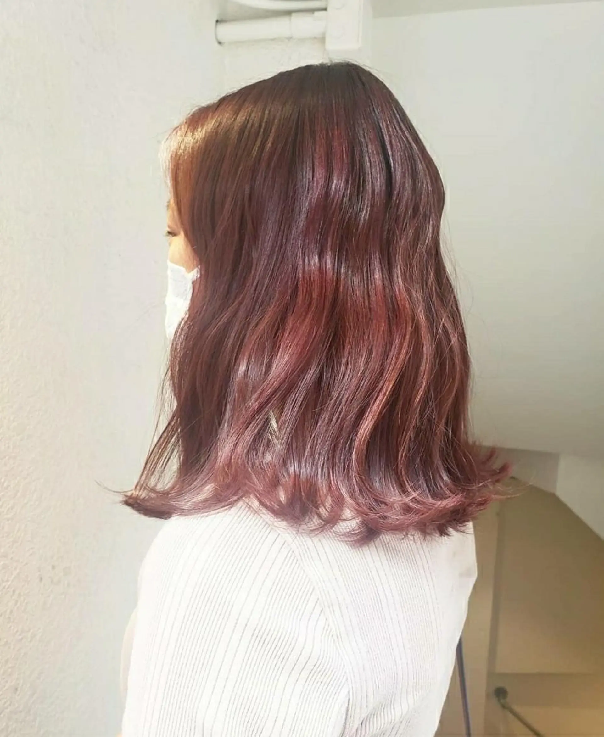 セミロング カット ヘアカラー トリートメント 🇰🇷透明感×ハイ トーン🌟tomoのヘアスタイル