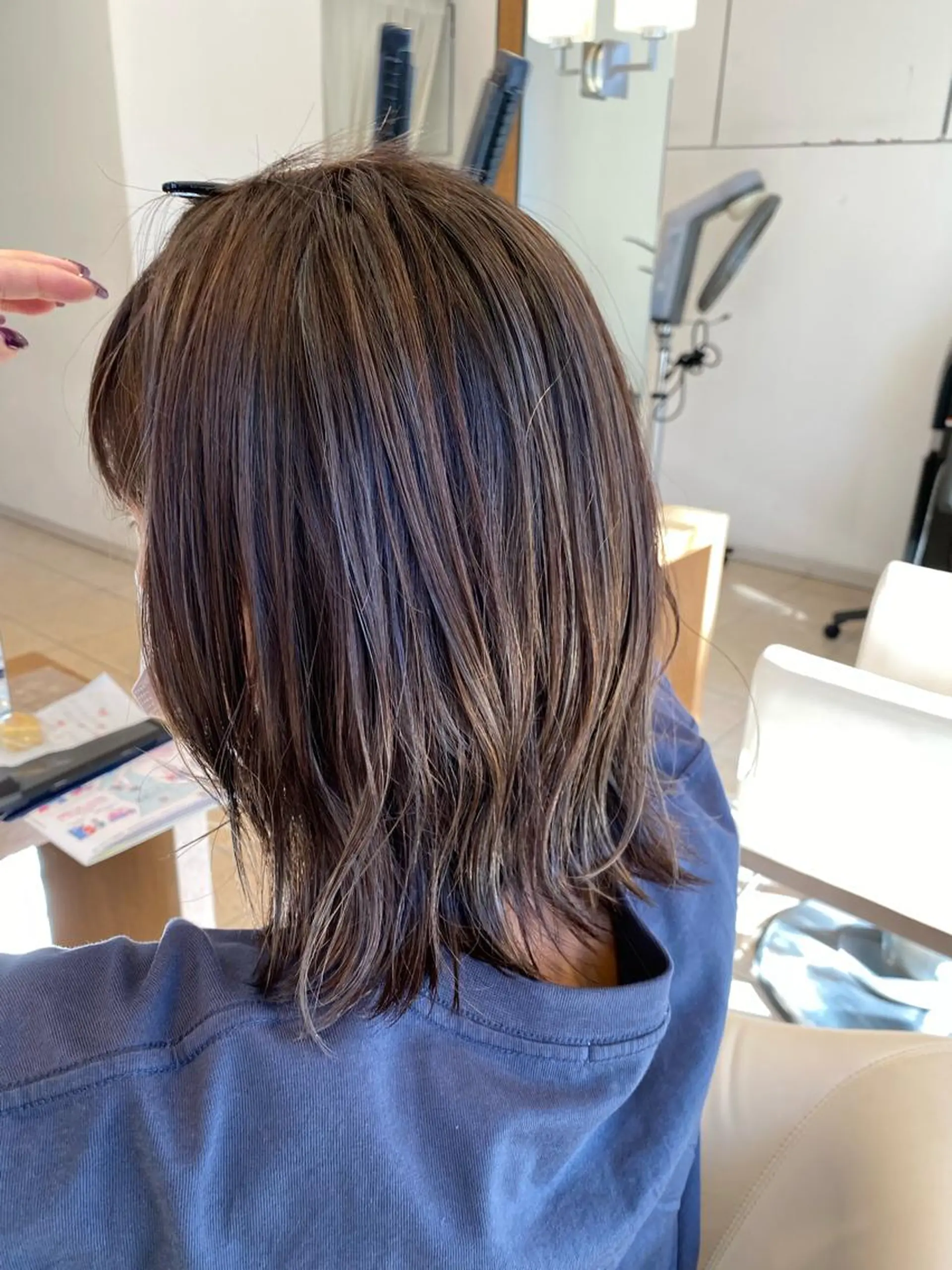 ミディアム 鈴木/ヘアアレンジ/ カット/グレイカラーのヘアスタイル