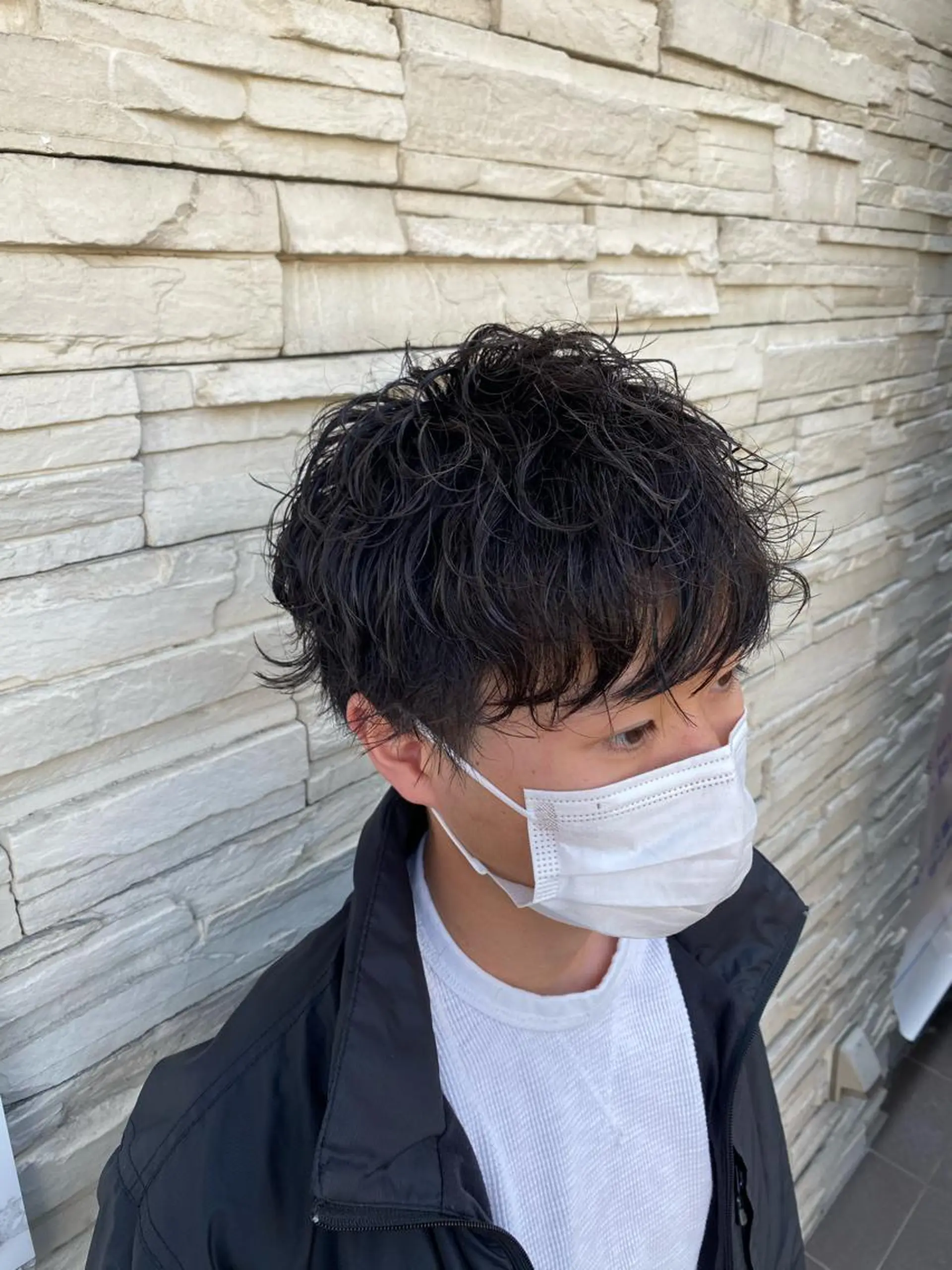 ショート パーマ メンズ メンズパーマ スパイラルパーマ 塩谷黎✨イルミナ カラーメンズパーマ✨のヘアスタイル