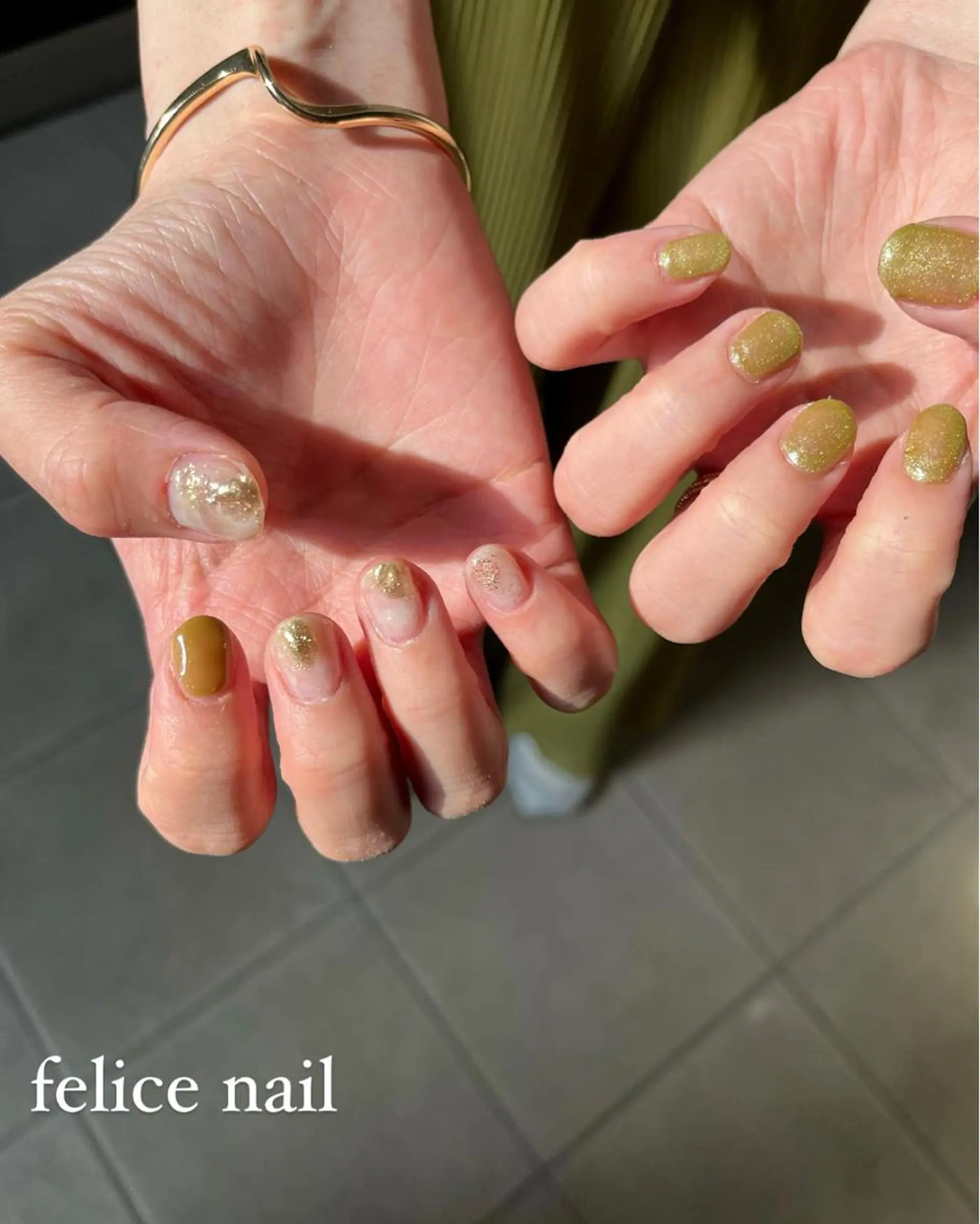 ネイル マグネットネイル ピスタチオネイル felice nailのネイルデザイン