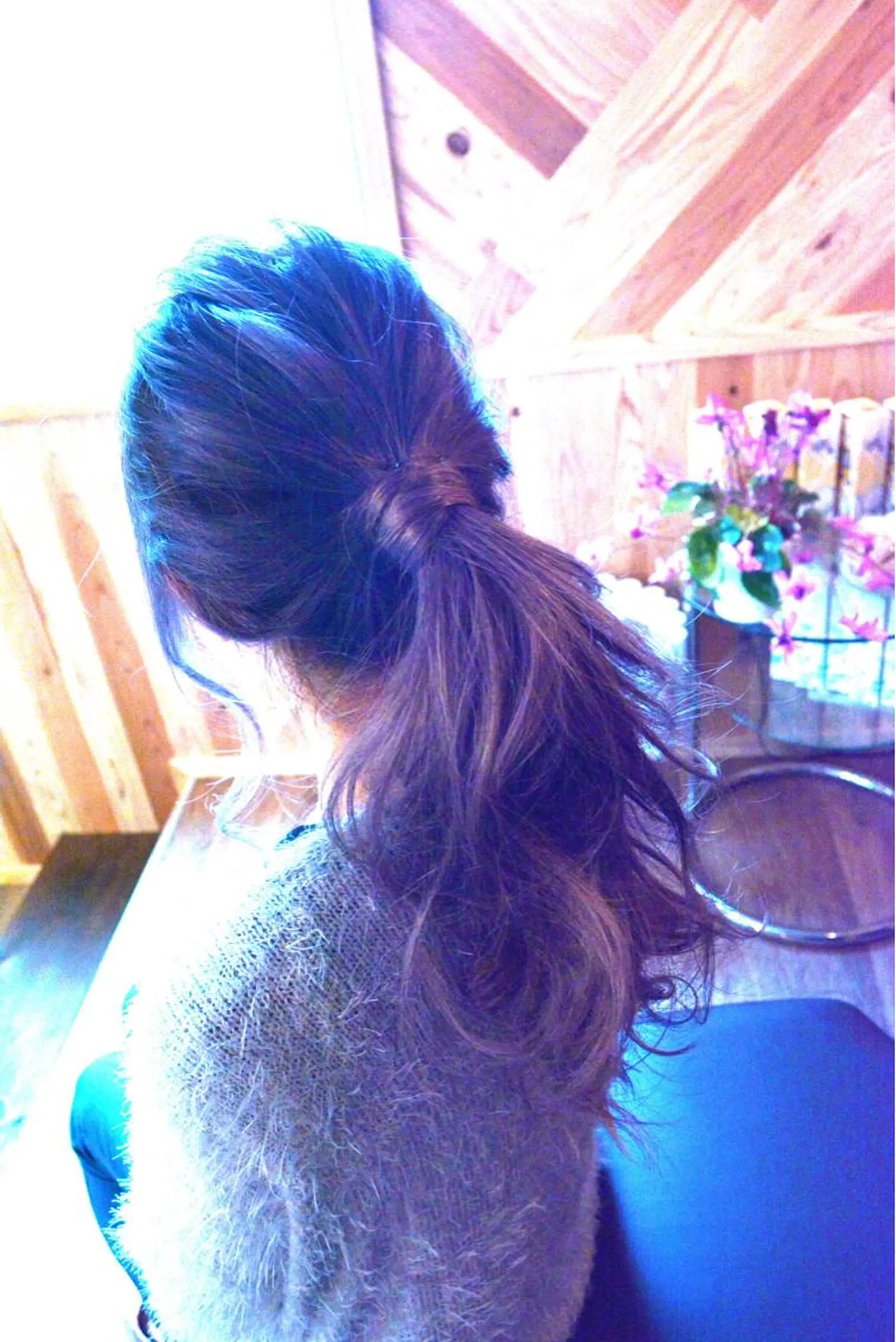 ロング カラー ヘアアレンジ ポニーテール belle chambreイブカのその他イメージ