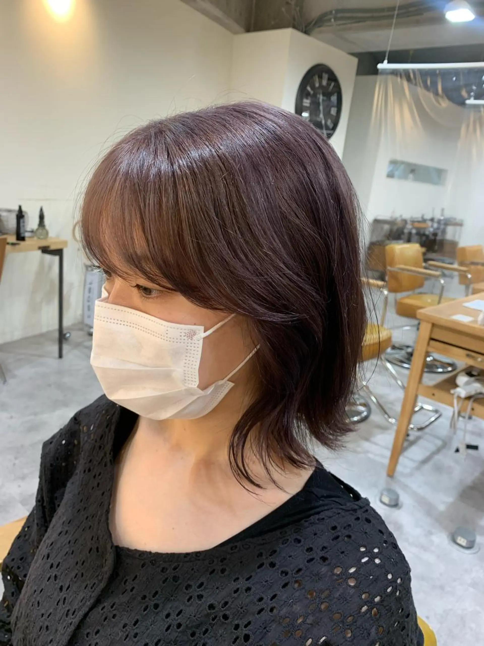 ミディアム カラー ベージュカラー ラベンダーカラー ラベンダーベージュ ピンクカラー/ mana🎀のヘアスタイル