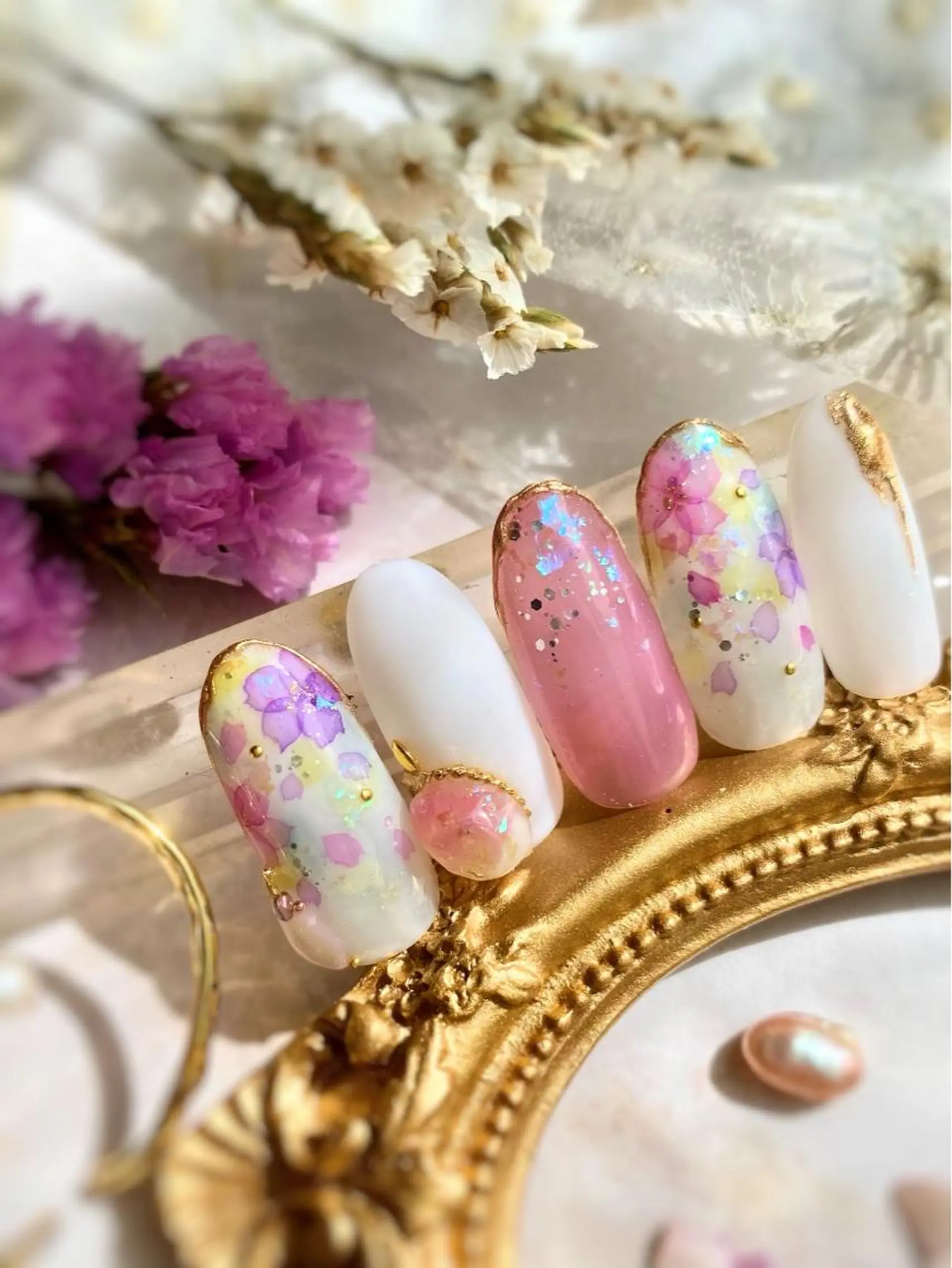 ネイル アートネイル 桜ネイル オフィスネイル 春ネイル 夏ネイル yuko （ネイリスト）のネイルデザイン