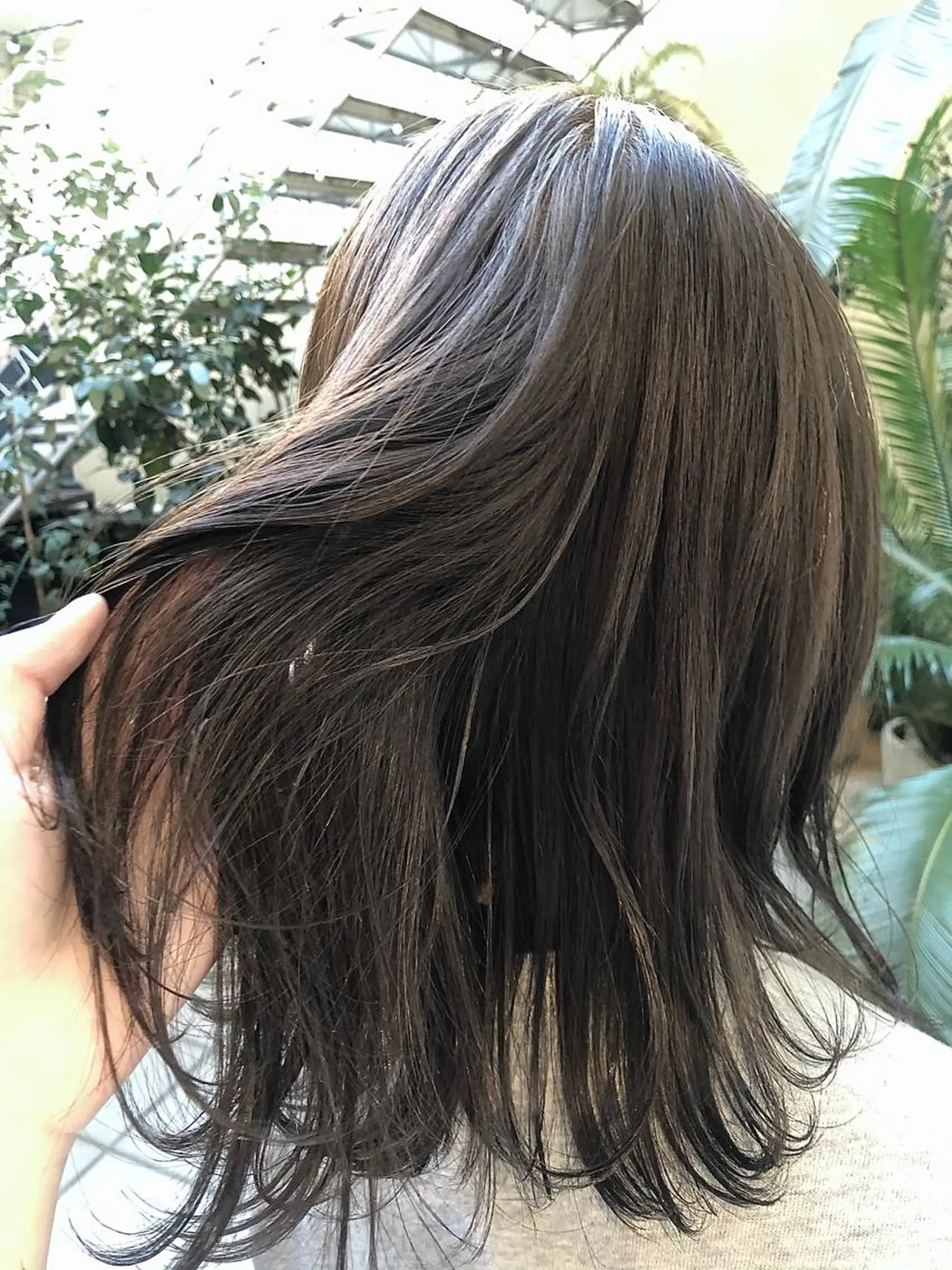 セミロング カラー ヘアアレンジ 抜け感ボブ×パーマ ｜kazaneのヘアスタイル