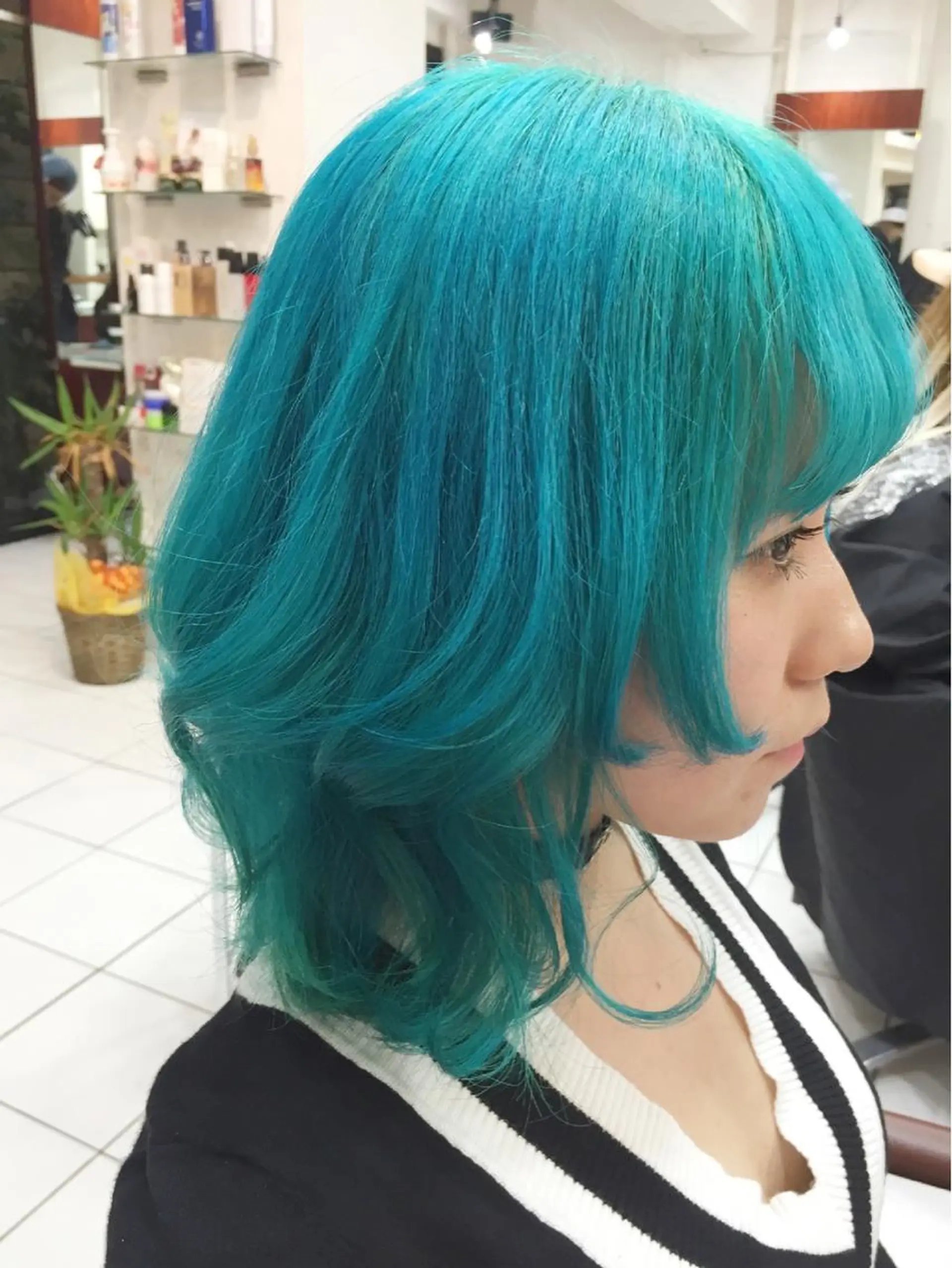 ミディアム カラー ヘアアレンジ モテ髪透明感❤️ デイズヘアカラーのヘアスタイル