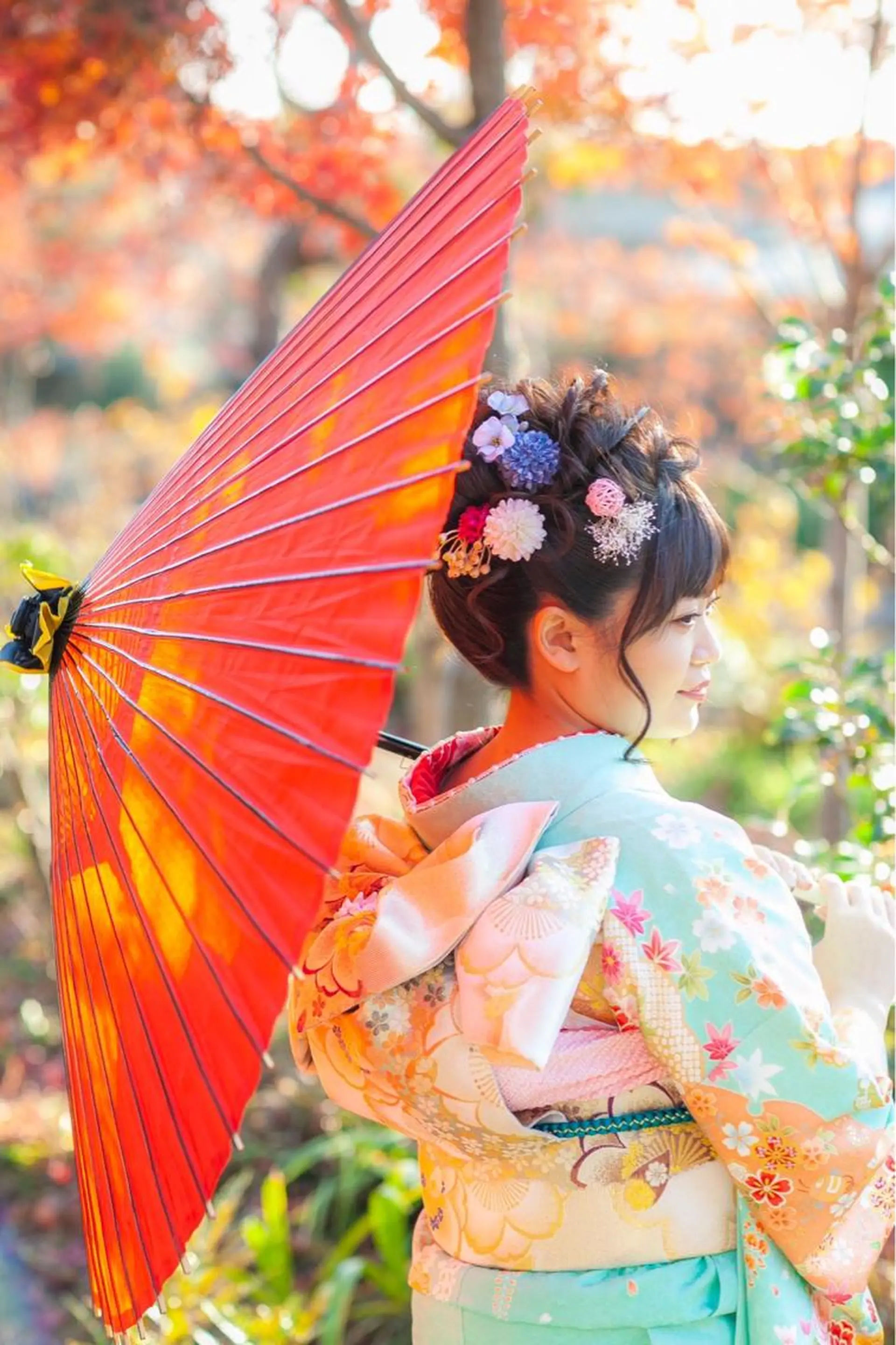 セミロング ヘアアレンジ 成人式 Kanani所属・田中 佐枝子のヘアスタイル