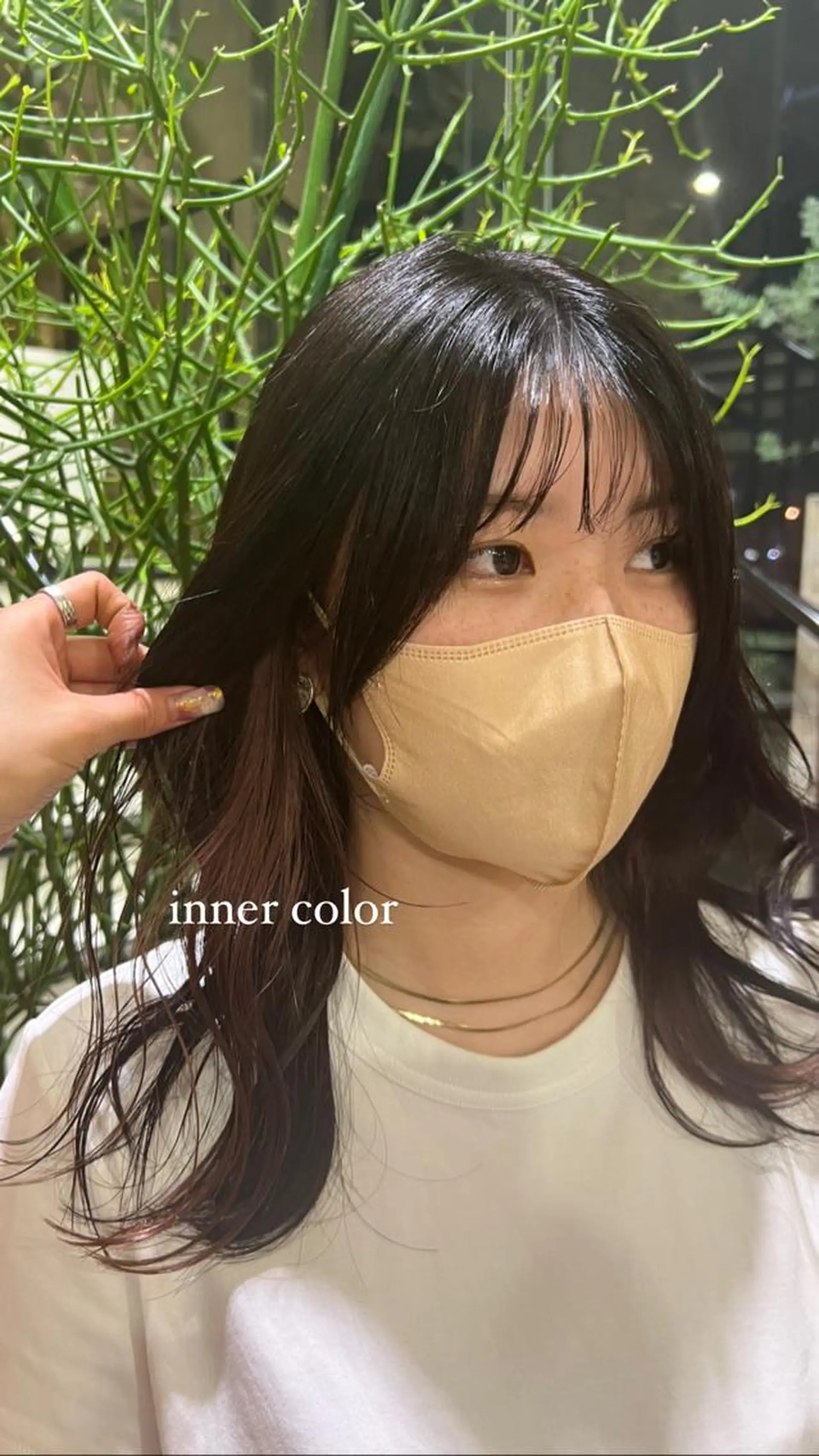 ミディアム 暖色ｶﾗｰ/ﾚｲﾔｰ ｶｯﾄ/Yunaのヘアスタイル