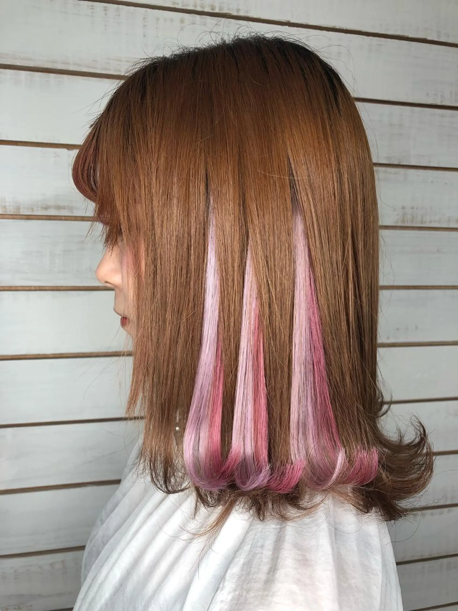 ミディアム カラー エクステ エクステ 🧡艶髪ちゅるん髪 🫧🧡YUKI❄️のヘアスタイル