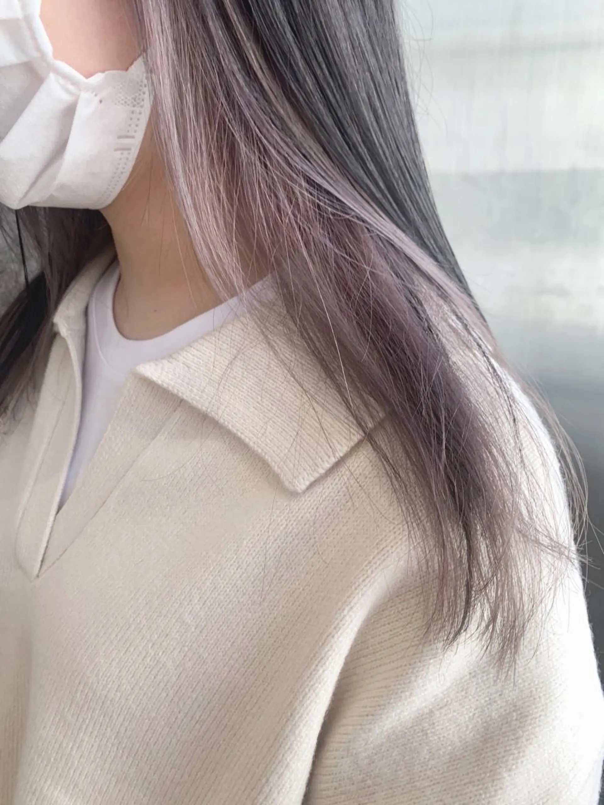 カラー インナーカラー ラベンダーカラー カット ヘアカラー トリートメント 山下 千明のヘアスタイル