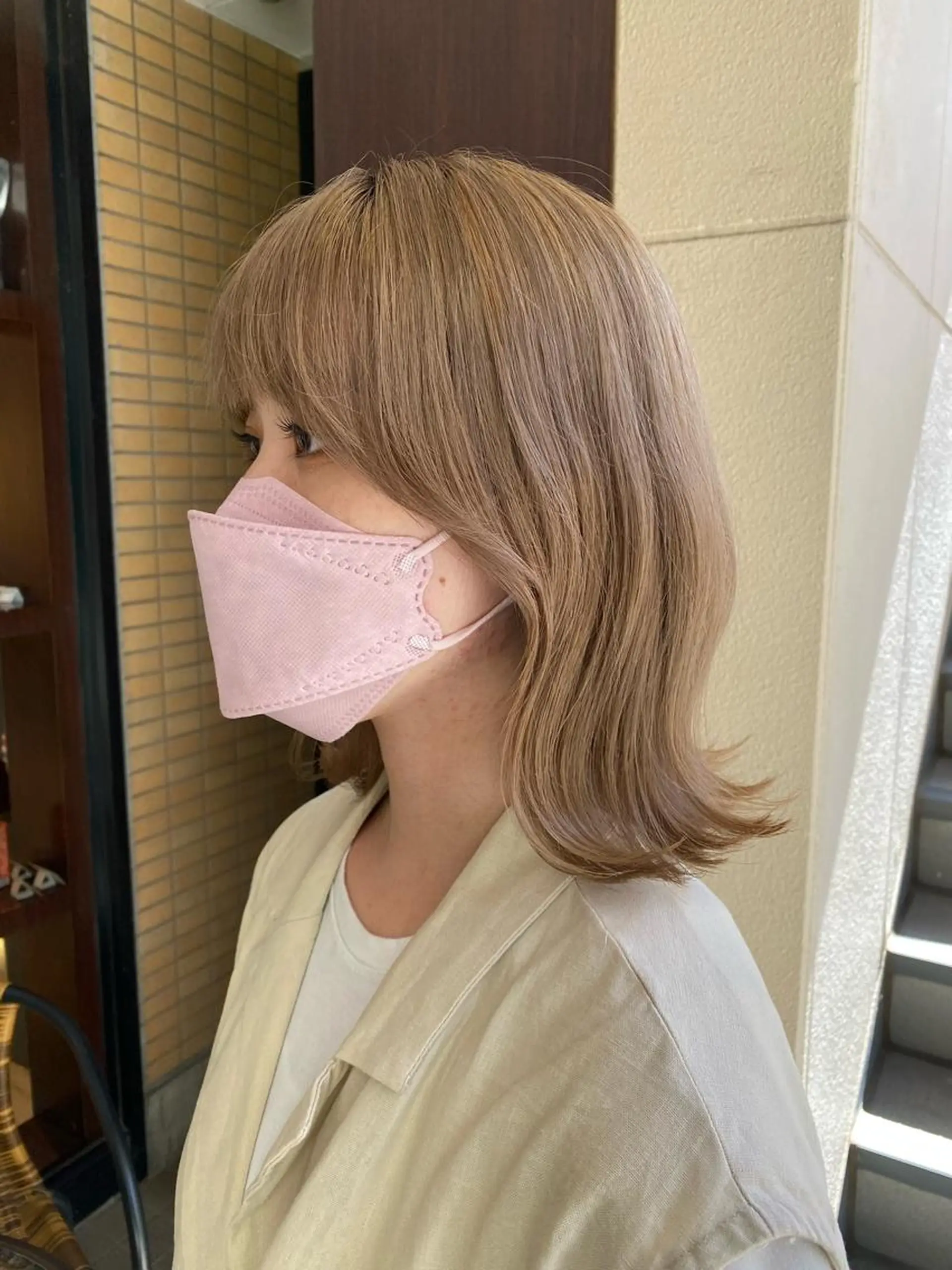 セミロング ヘアカラー 西山 恵太郎のヘアスタイル